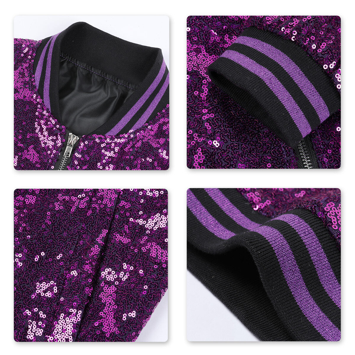 Youthup Mens Party Show Sparkle Sequins Jacket