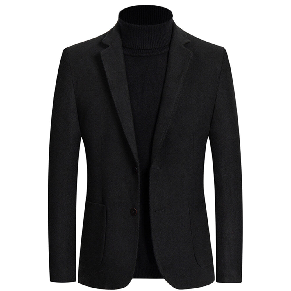 Youthup Mens Slim Fit Wool Jacket Cashmere Blazer