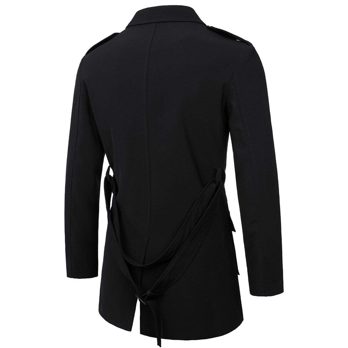 Youthup Mens Multi-Pocket Slim Fit Trench Coat