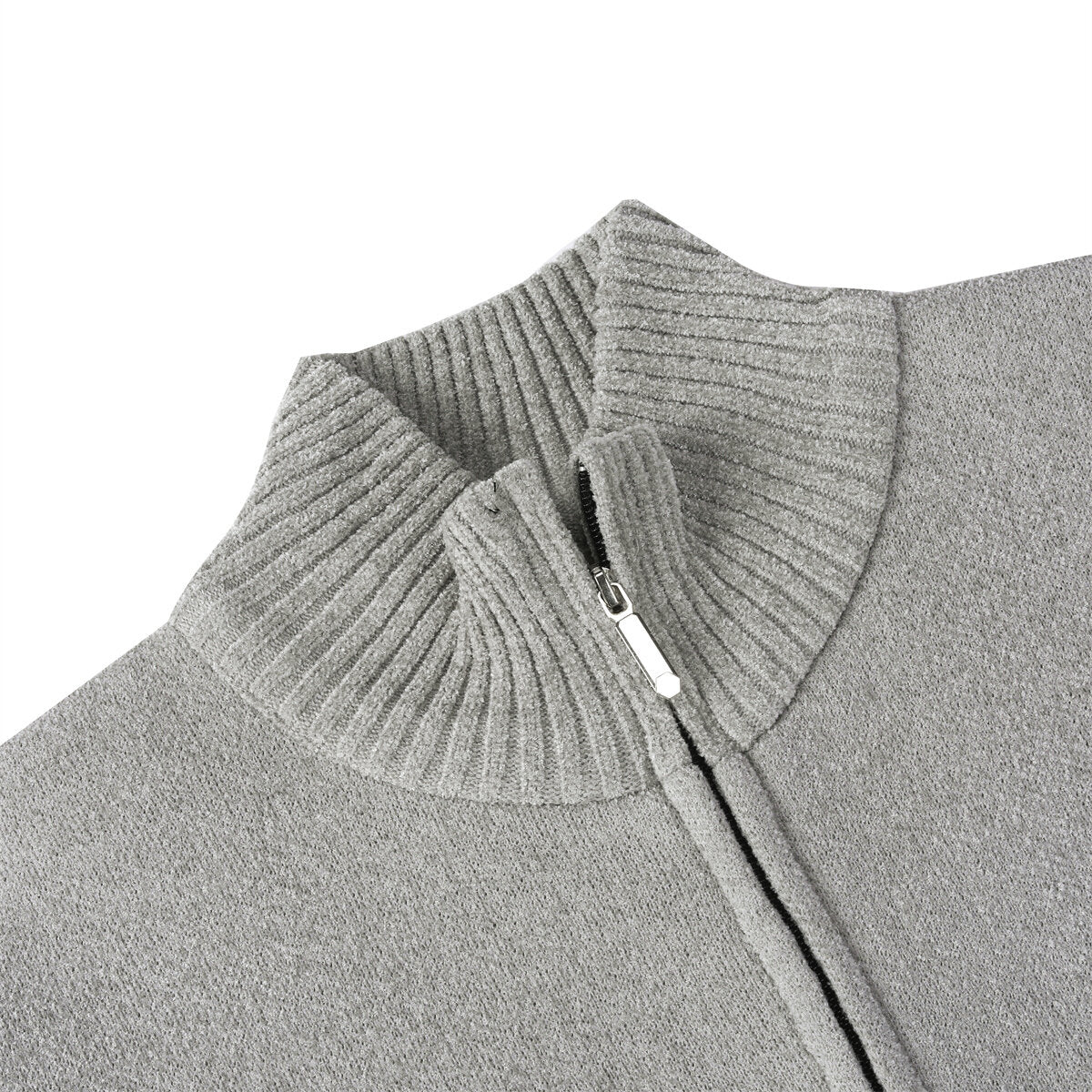 Youthup Mens Stand Collar Knitted Sweatshirt Casual Cardigan