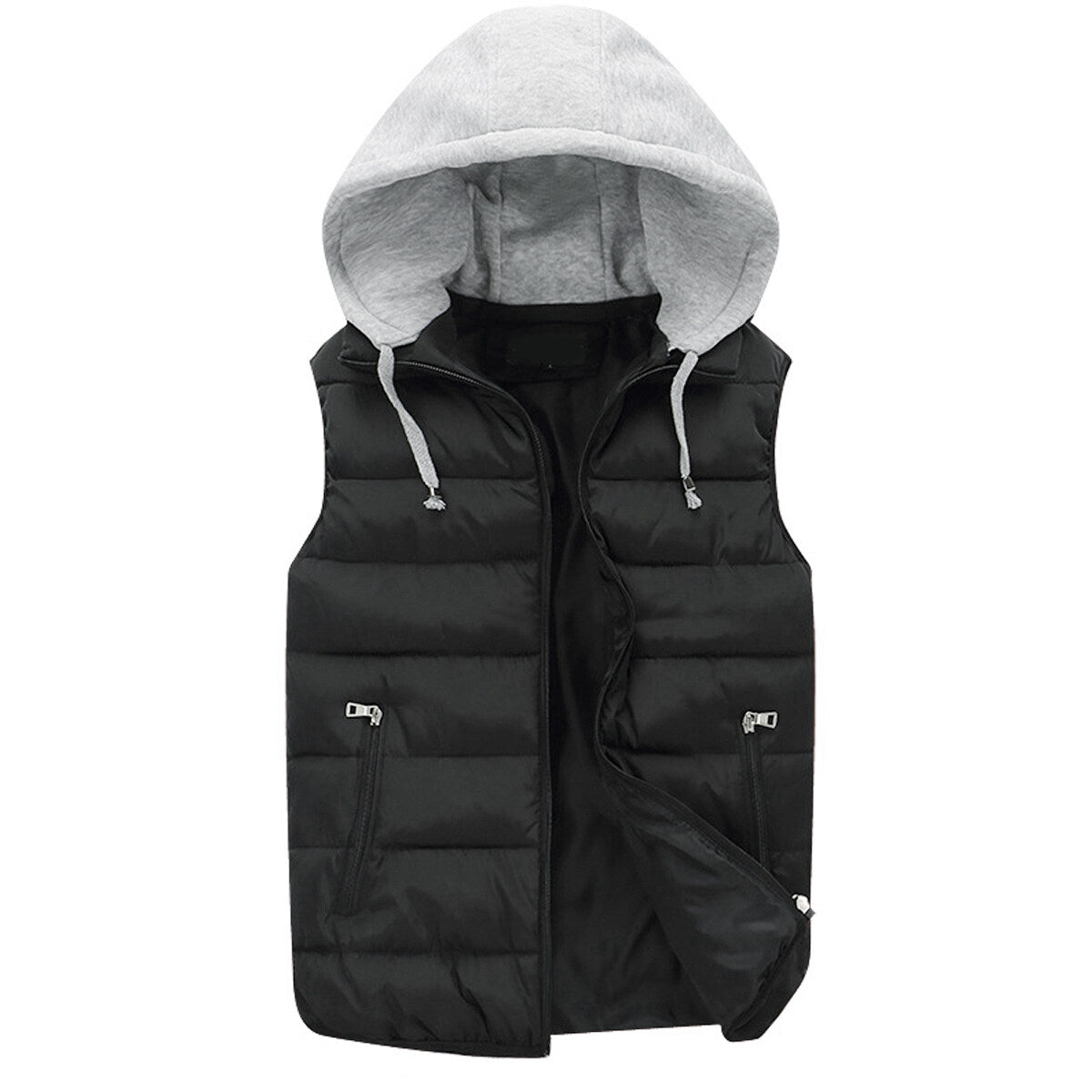 Youthup Mens Hooded Gilet Lightweight Sleeveless Jacket Outdoor Padded Puffer Vest