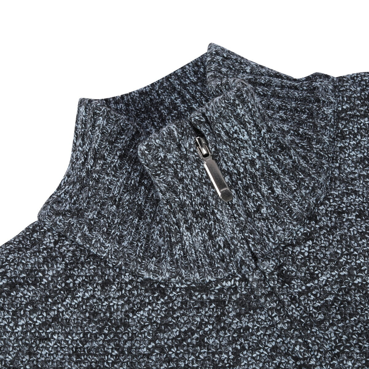 Youthup Mens Stand Collar Sweater Color Block Knit Cardigan