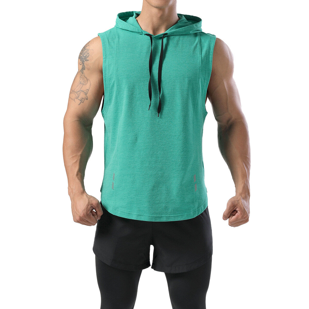 Youthup Mens Hooded Sleeveless Quick Dry Sports Vest