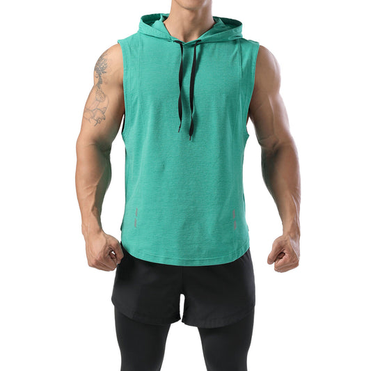 Youthup Mens Hooded Sleeveless Quick Dry Sports Vest