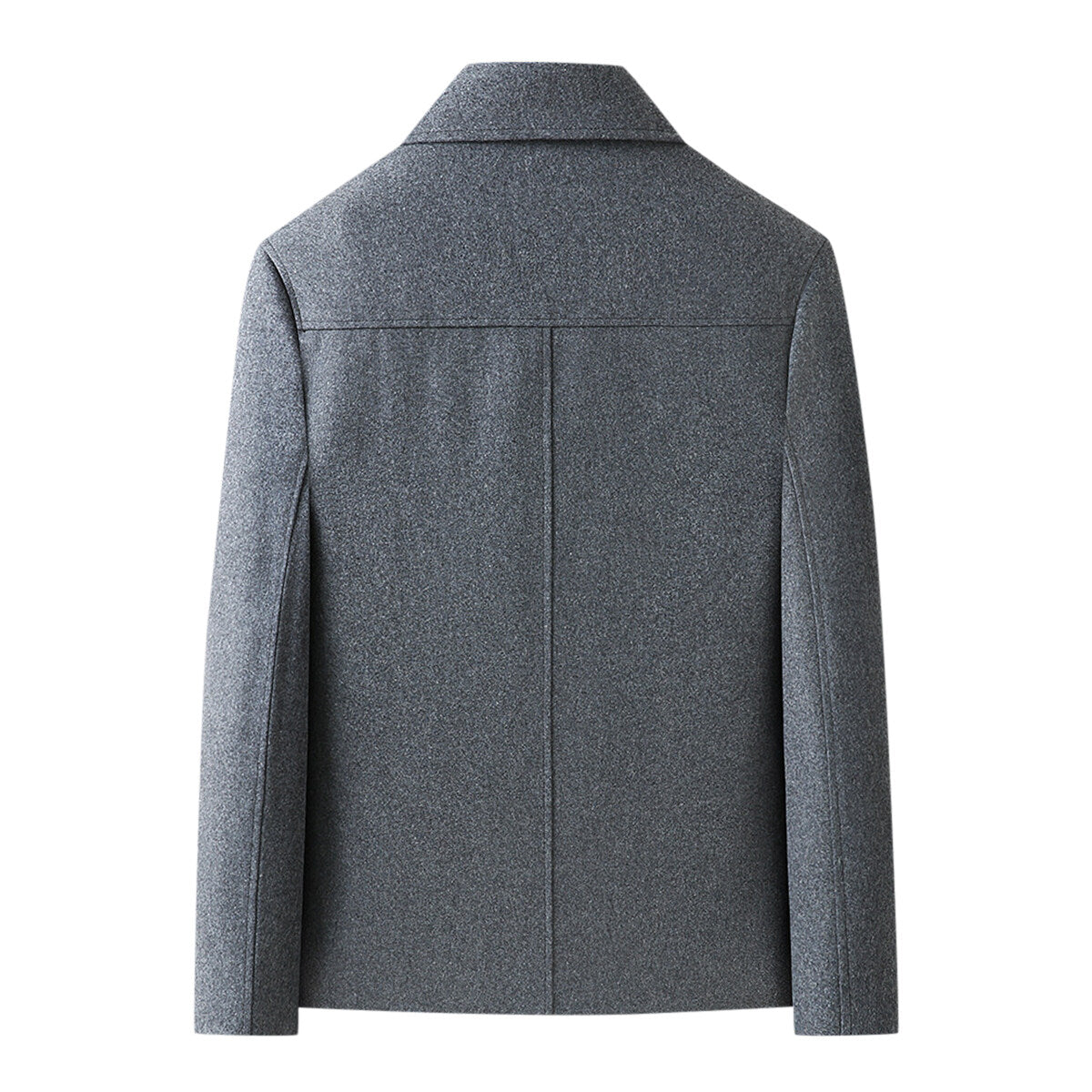 Youthup Mens Lapel Slim Fit Short Wool Coat