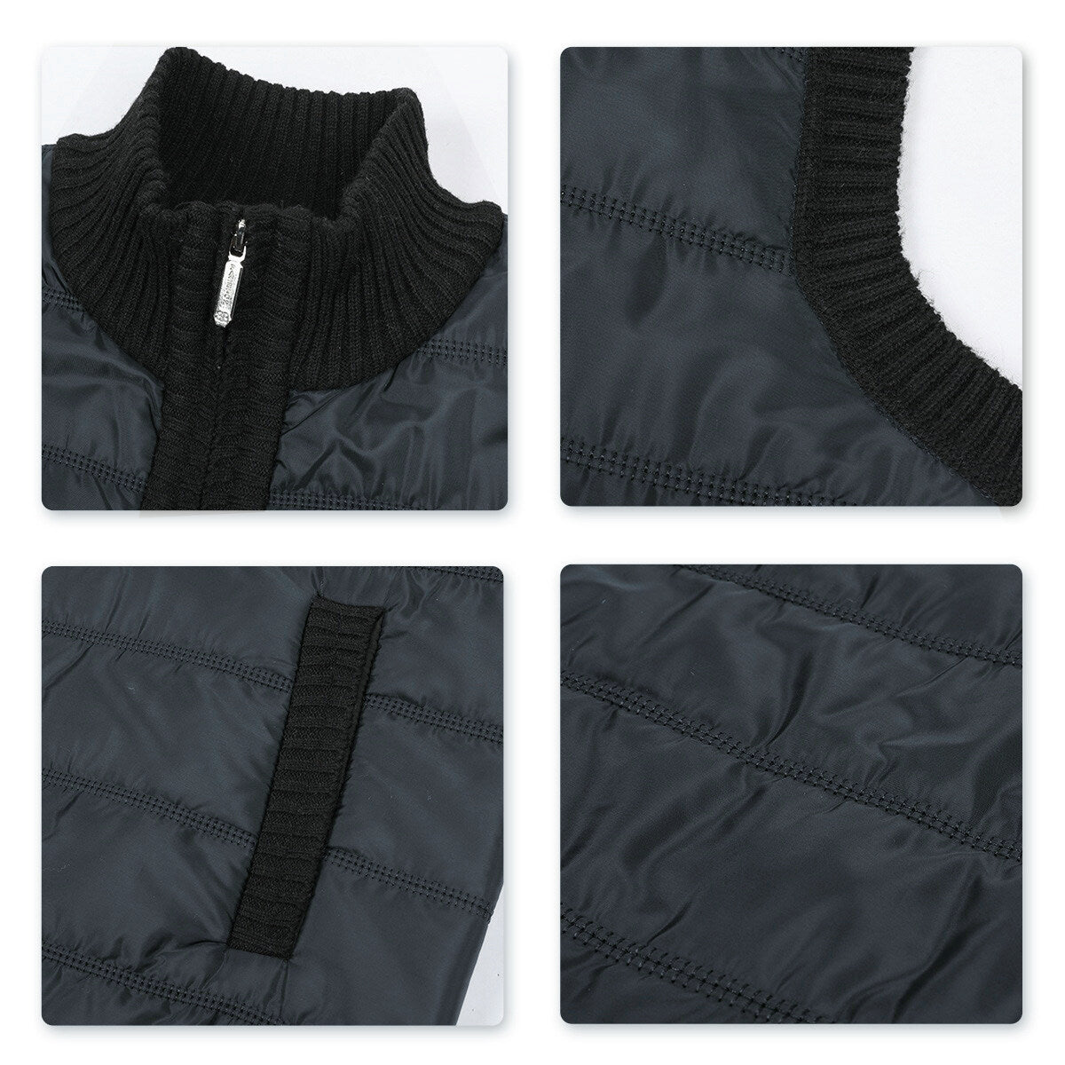 Youthup Mens Outdoor Sleeveless Jacket Fleece Leopard Lined Puffer Vest