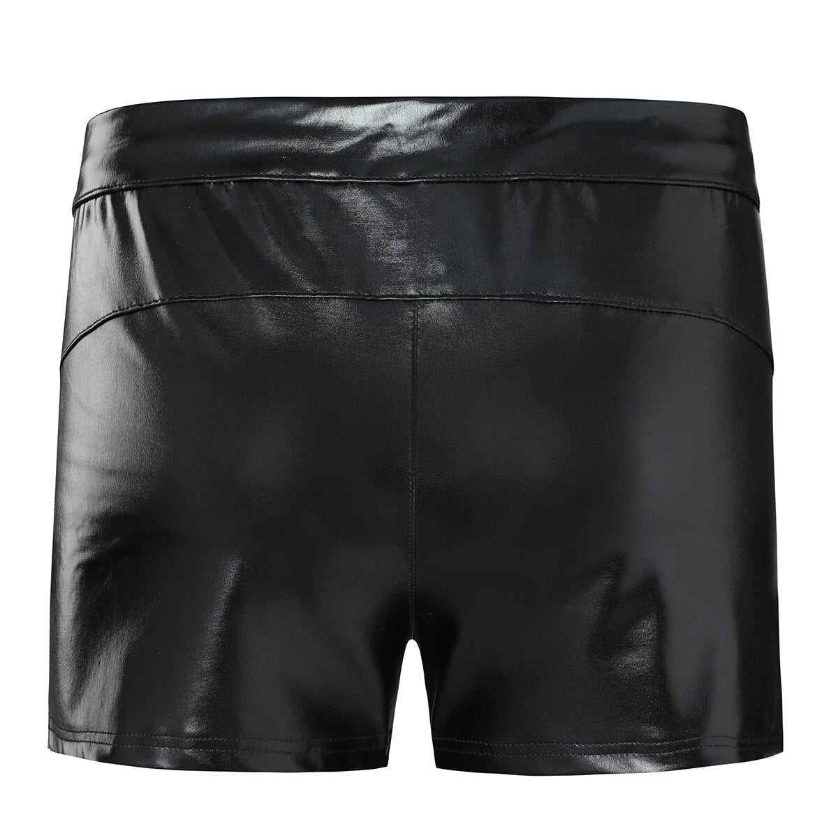 Youthup Mens Shiny Leather Shorts