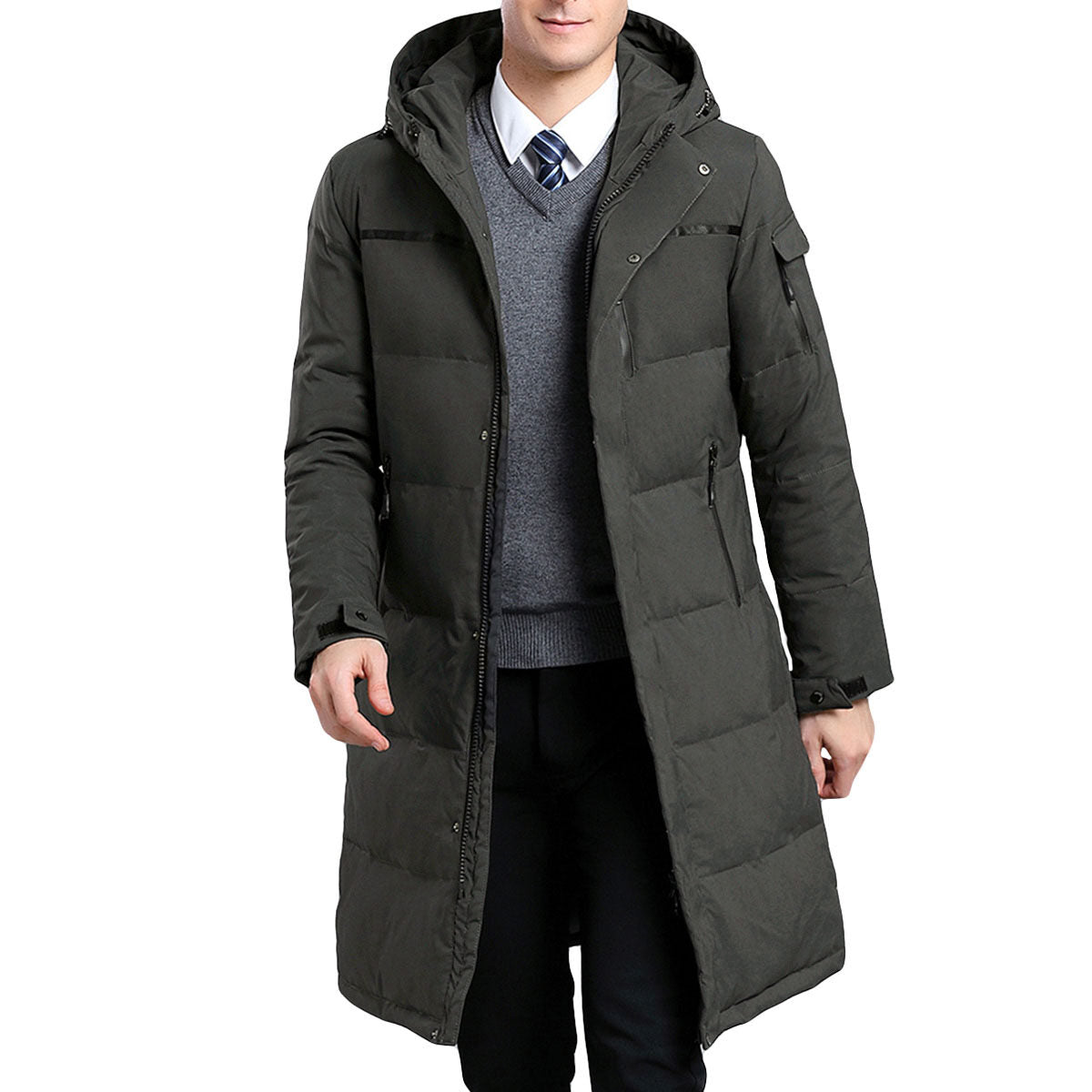 Youthup Mens Winter Puffer Jacket Thicken Warm Hooded Coat