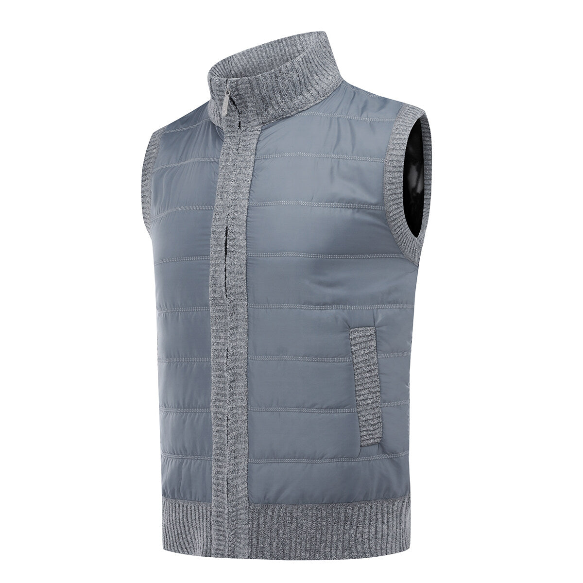 Youthup Mens Outdoor Sleeveless Jacket Fleece Leopard Lined Puffer Vest
