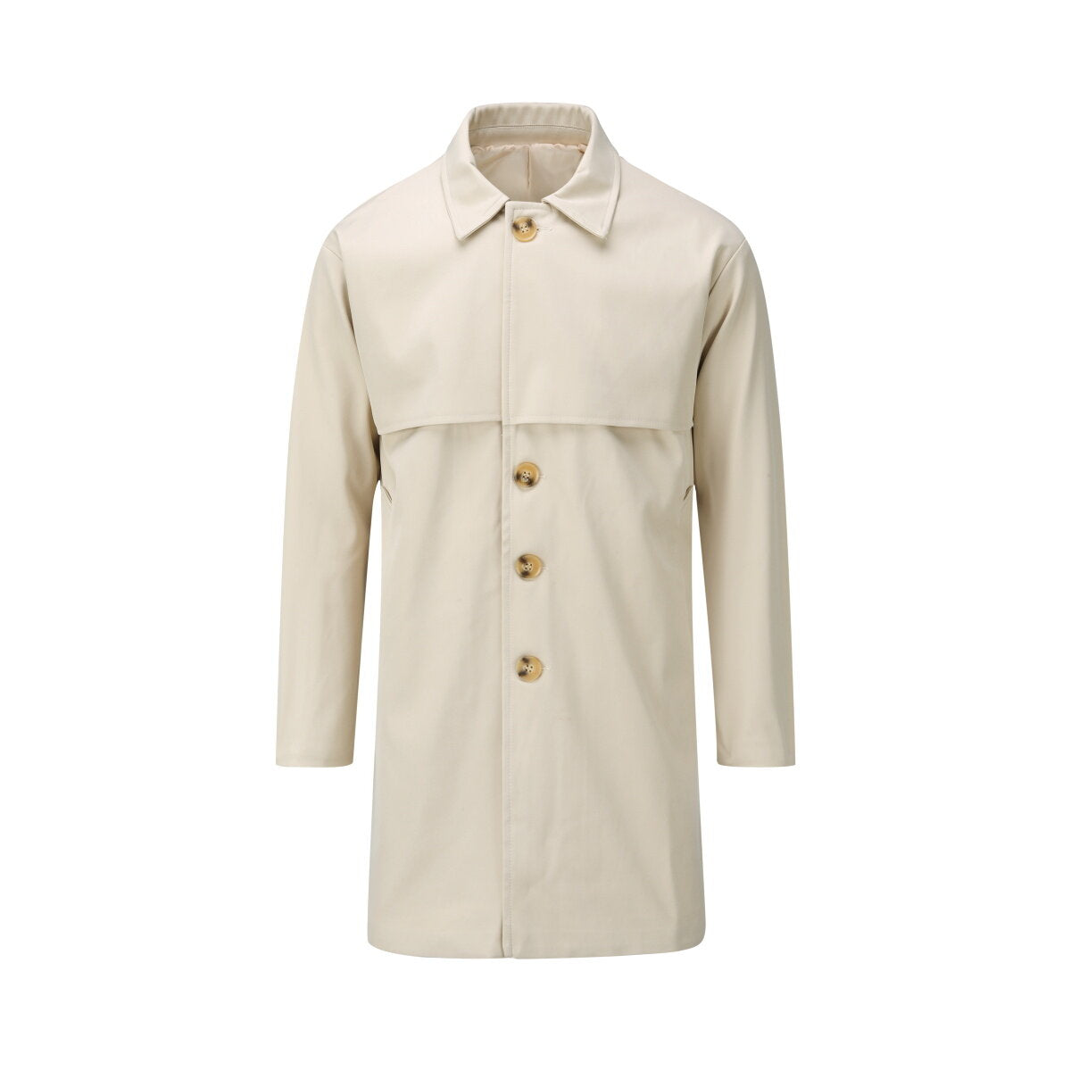 Youthup Mens Long Elegant Windbreaker Jacket Trench Coat