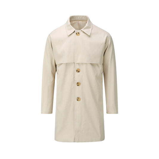 Youthup Mens Long Elegant Windbreaker Jacket Trench Coat