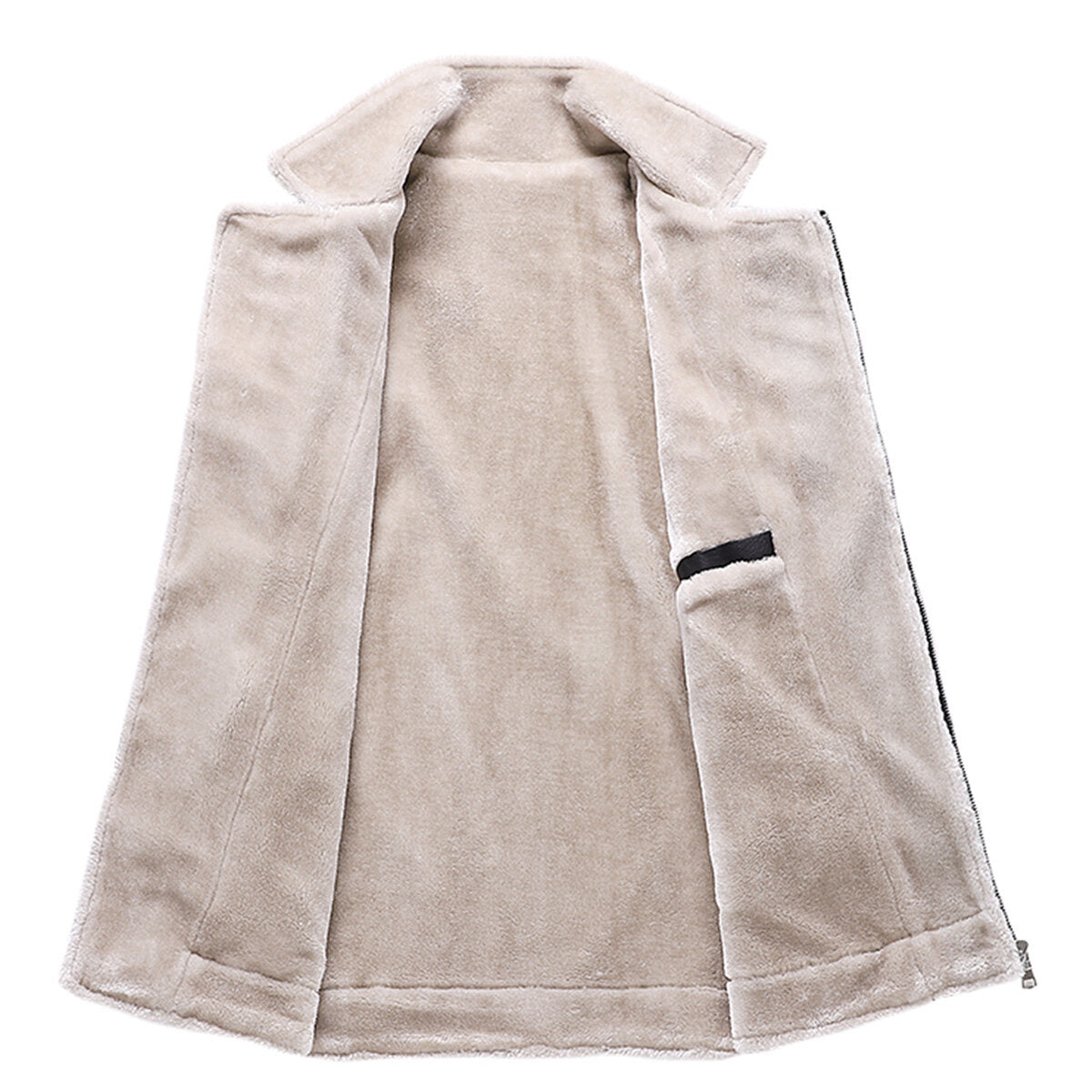 Youthup Mens Leather Coat Cashmere Fleece Lined Jacket