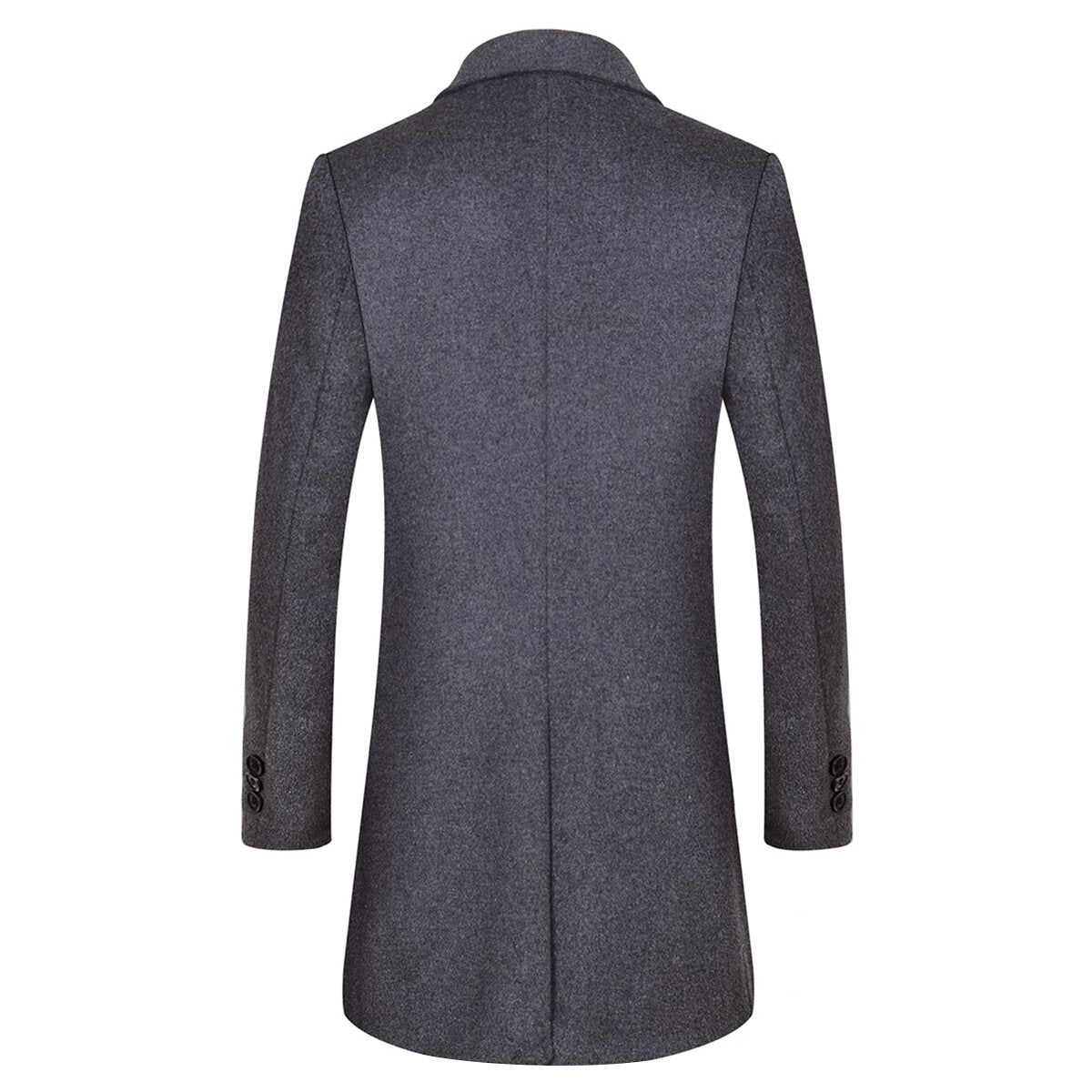 Youthup Mens Classic Trench Coat Double Breasted Wool Overcoat