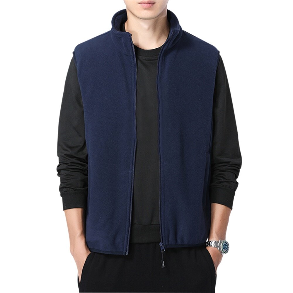 Youthup Mens Velvet Fleece Lined Full Zip Soft Padded Vest