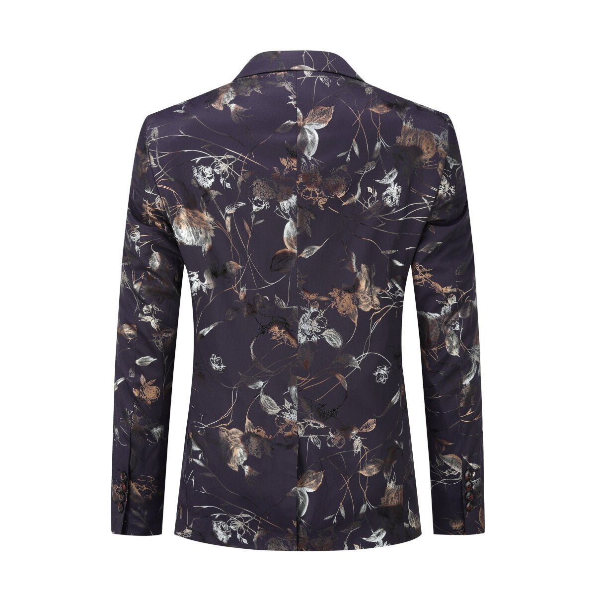 YOUTHUP Mens Floral Luxury Blazer Slim Fit 1 Button Tuxedo Elegant Party Dinner Jacket