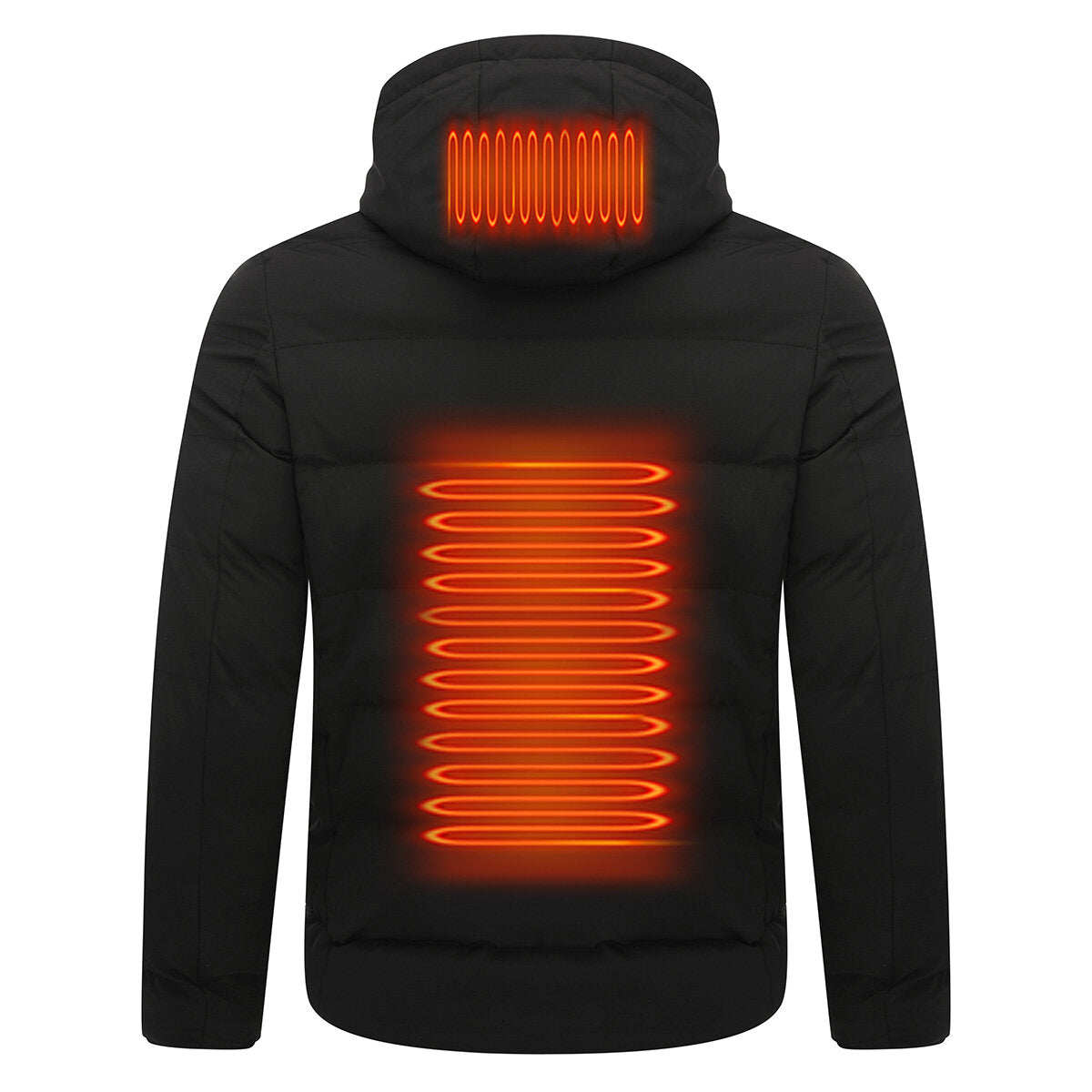 YFFUSHI Mens Heated Down-Padded Coat Puffer Jacket