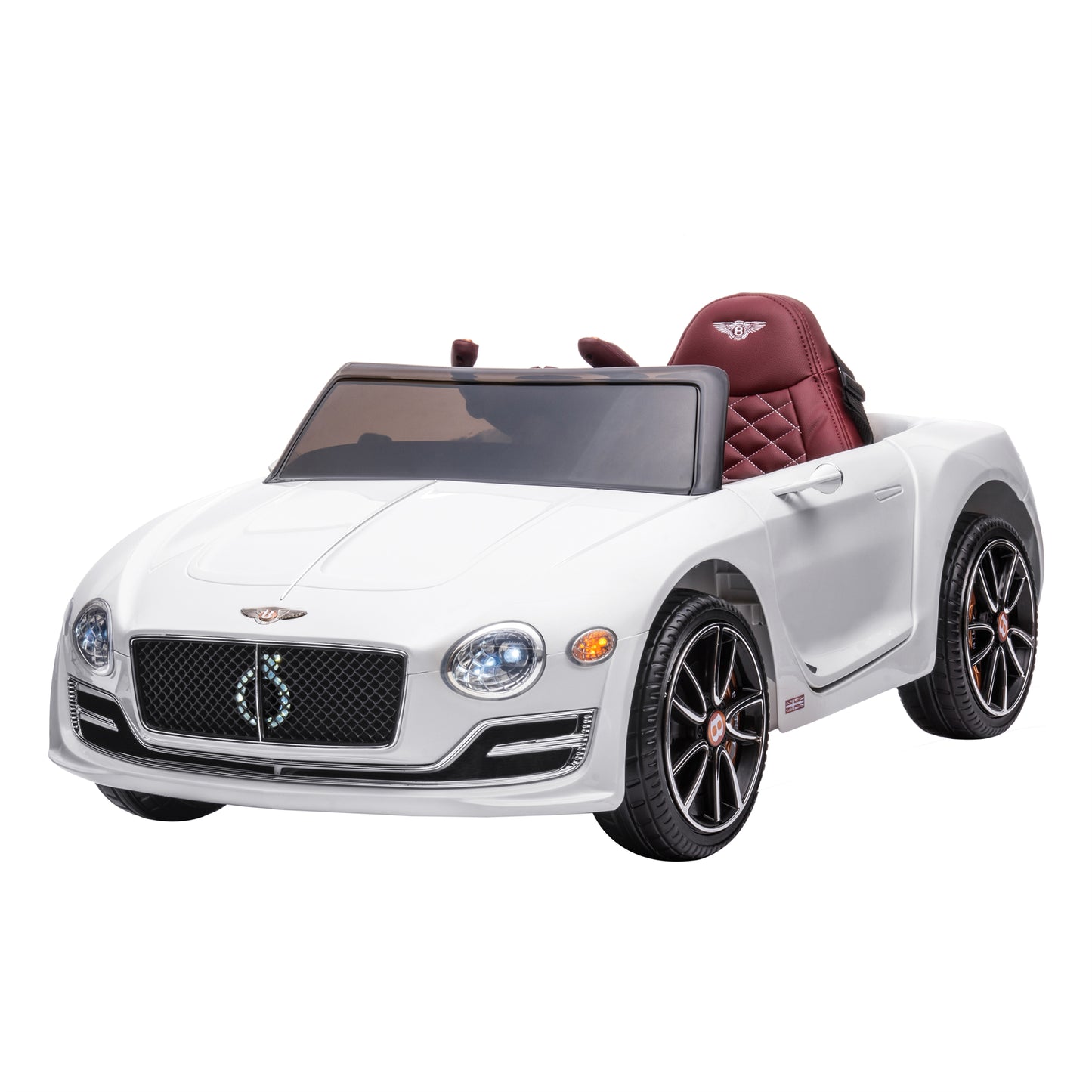 Voiture Electrique Bentley EXP12 pour Enfant 3ans+,2.4G Télécommande 2x15W 12V Vitesse 3-5km/h 30KG Portante,Blanc