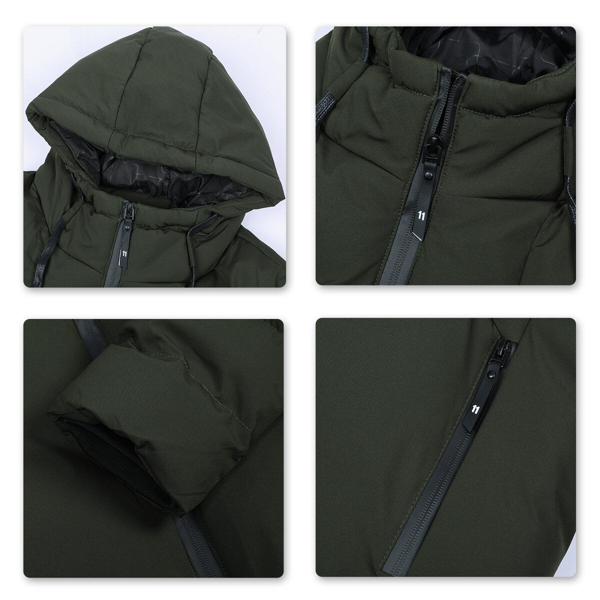 YFFUSHI Mens Heated Down-Padded Coat Puffer Jacket