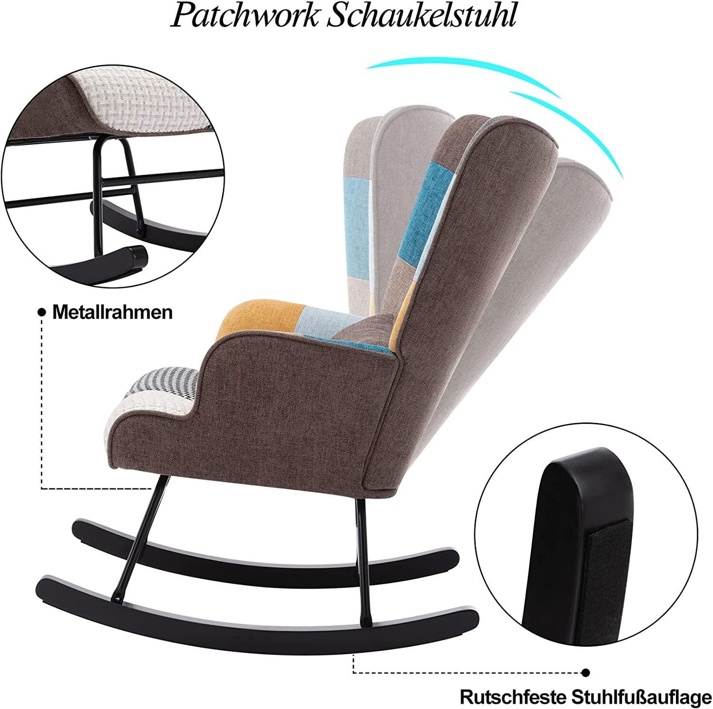 Schaukelstuhl Patchwork Dominique