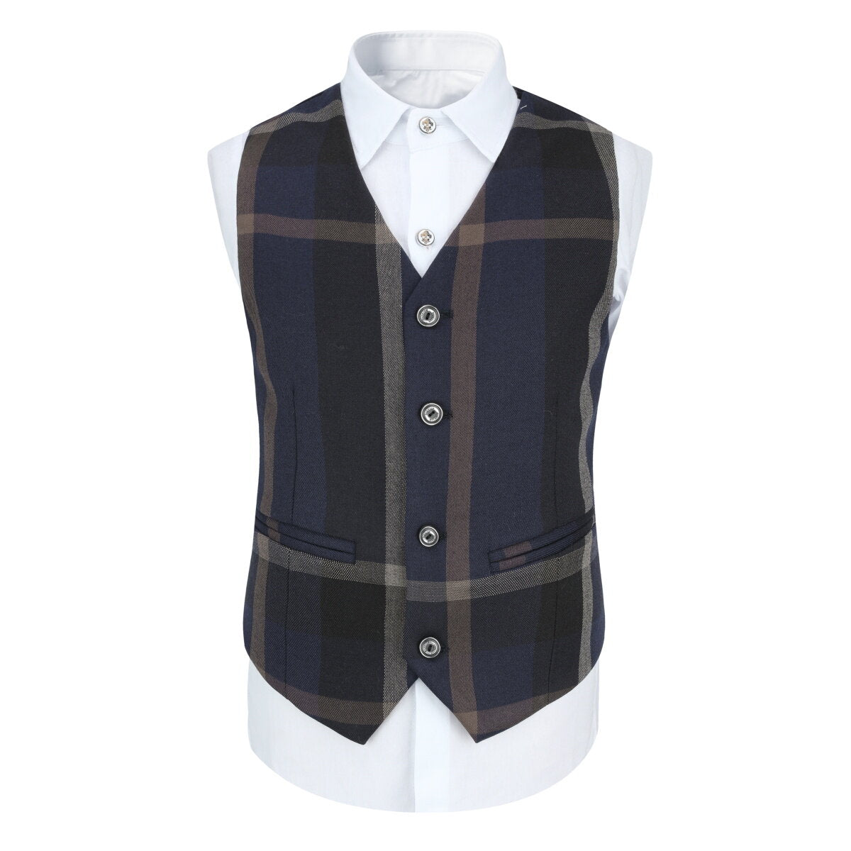 Youthup Boys 3Pce Plaid Tuxedo Wedding Suit