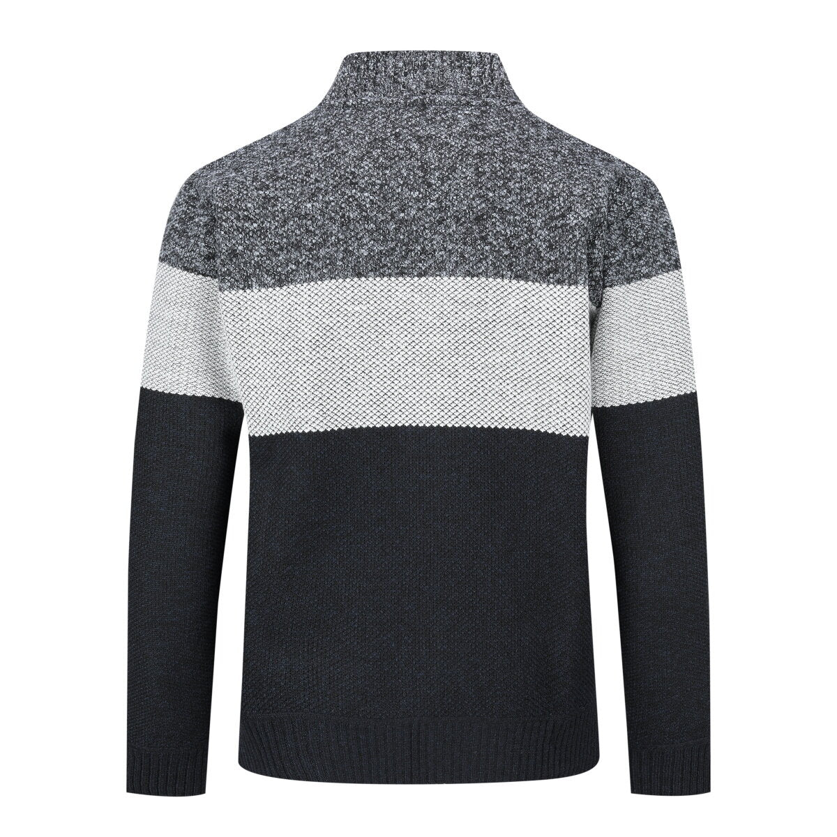 Youthup Mens Color Block Knitted Cardigan Sweatshirt