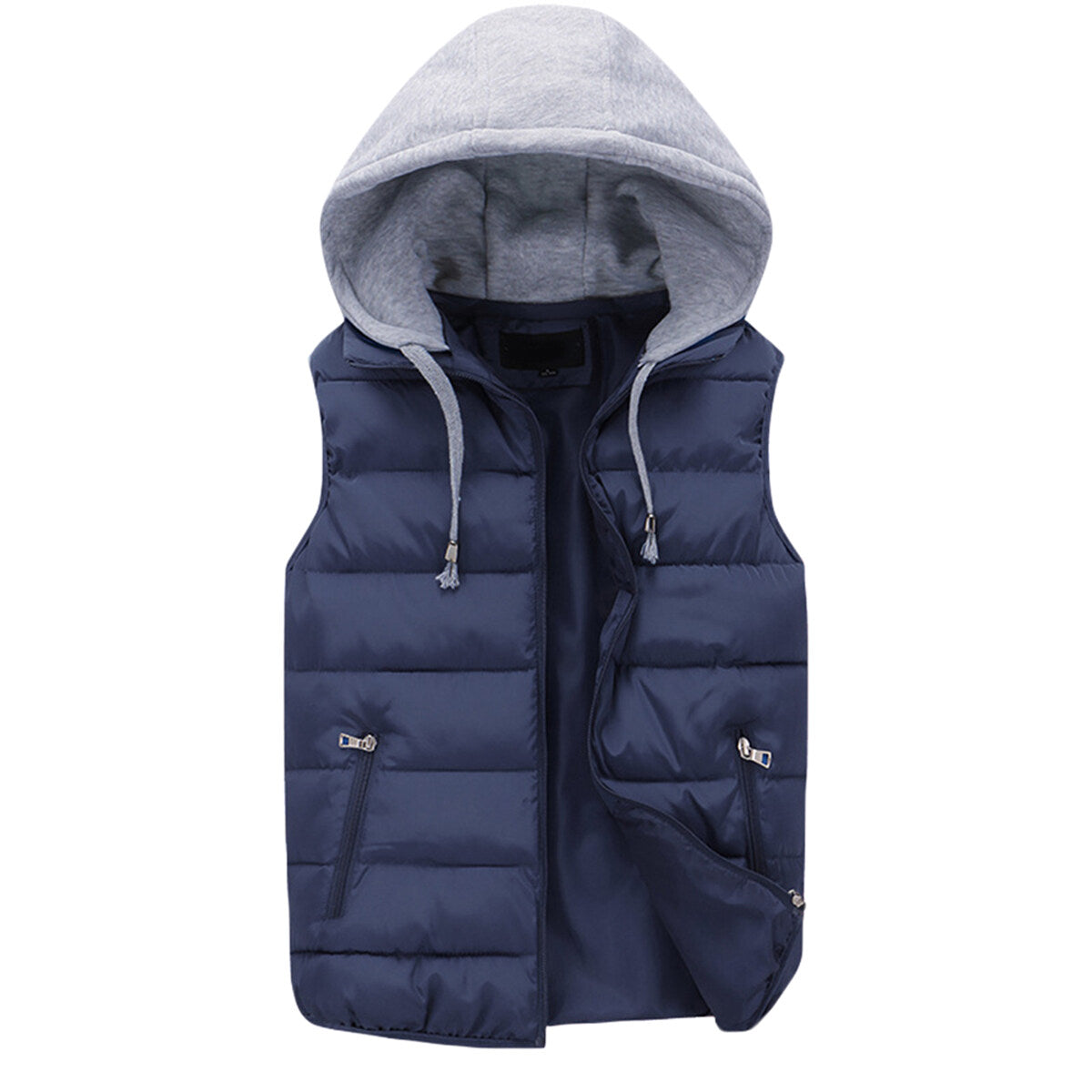 Youthup Mens Hooded Sleeveless Jacket Padded Puffer Vest