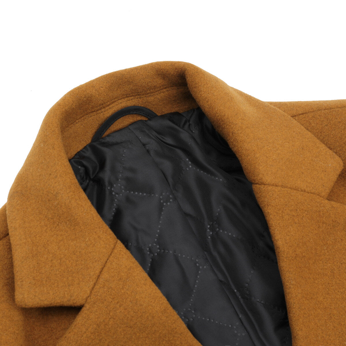 Youthup Mens Wool Blend Mid-Length Coat Winter Business Trench Topcoat