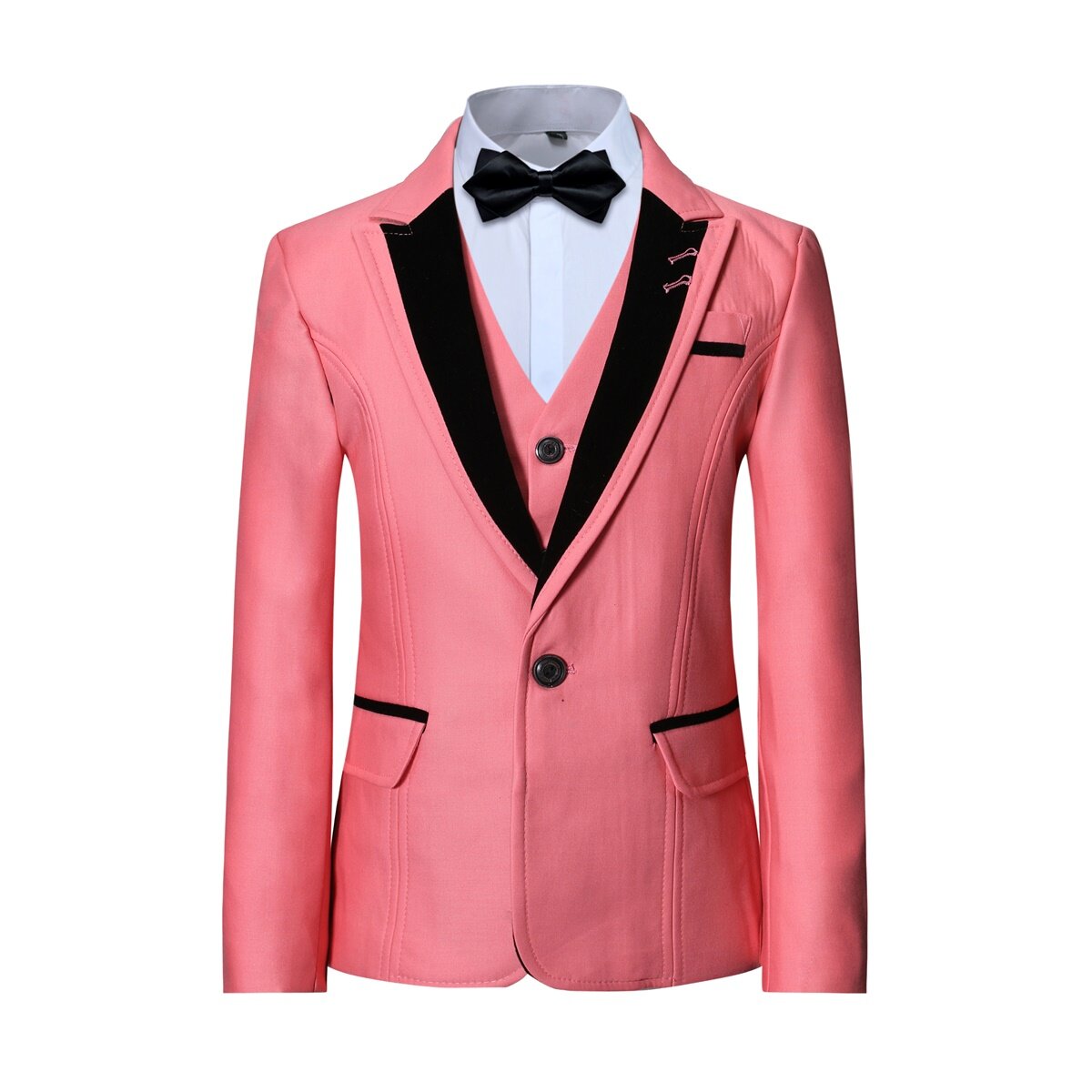 Youthup Boys 3Pce Suit Open Stitching Blazer Wedding Dinner Party Tuxedo