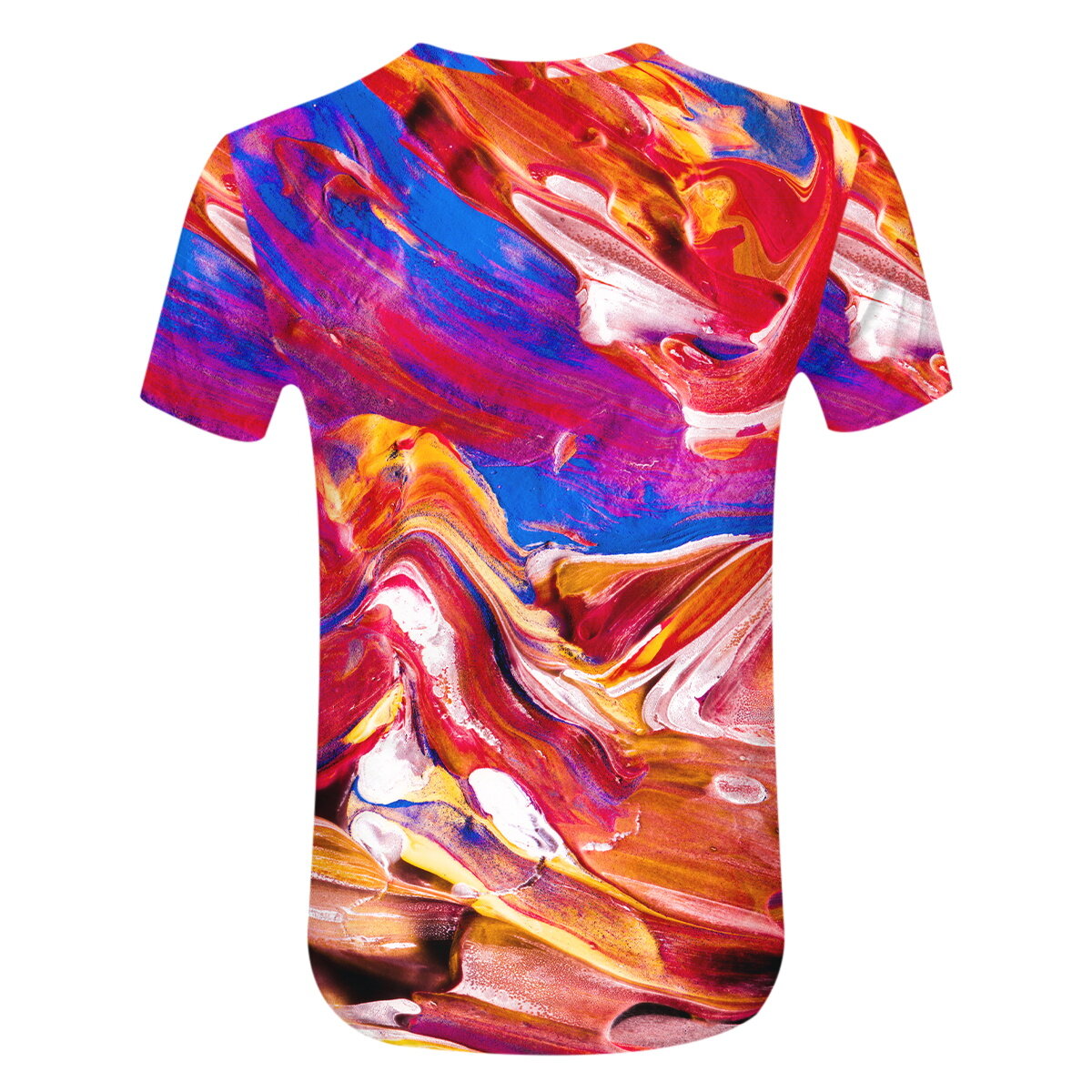 Youthup Mens Marble Print Short Sleeve Shirt