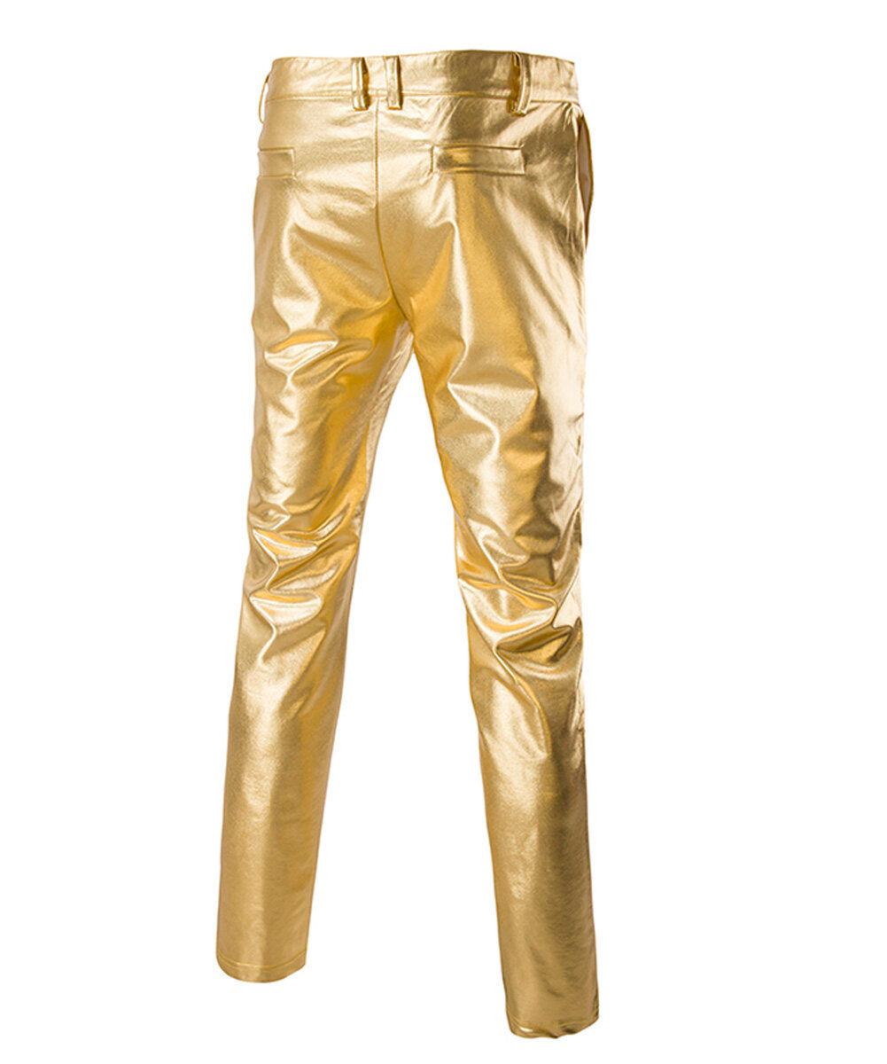 Youthup Mens Shiny Slim Fit Party Pants