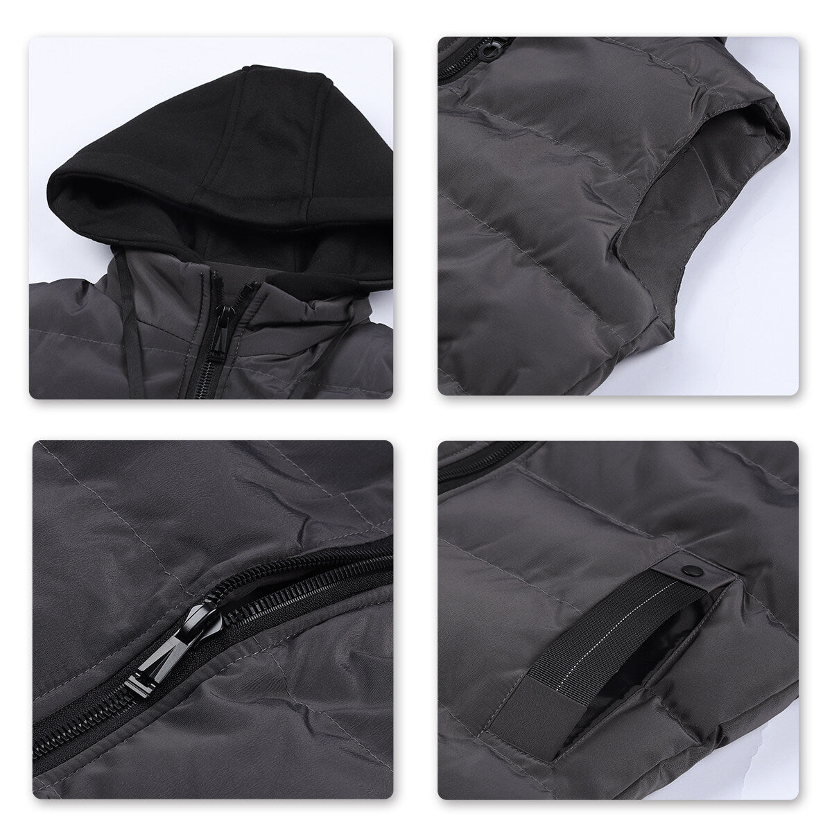 Youthup Mens Hooded Padded Puffer Vest