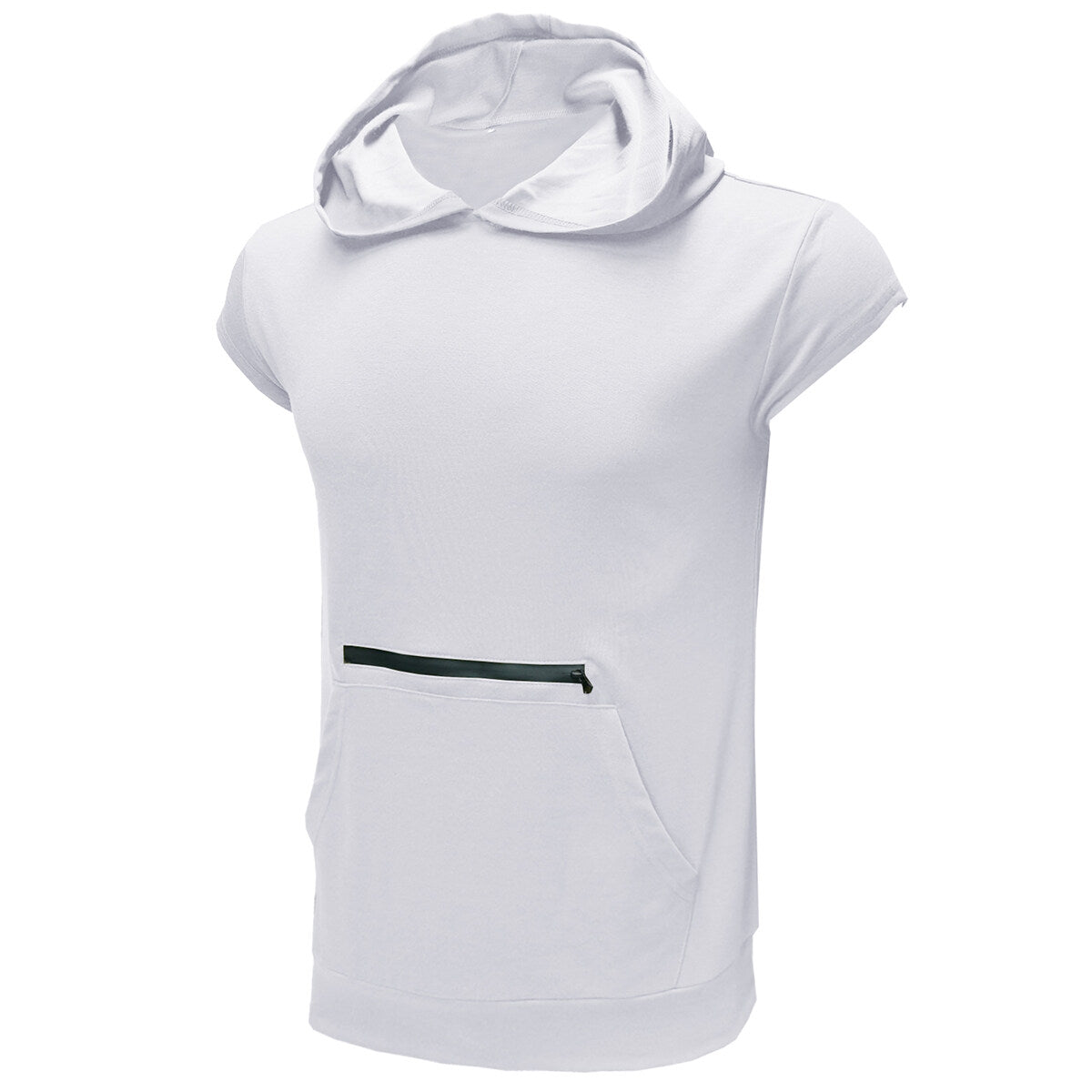 Youthup Mens Slim Fit Hooded Short Sleeve Pullover T-shirt