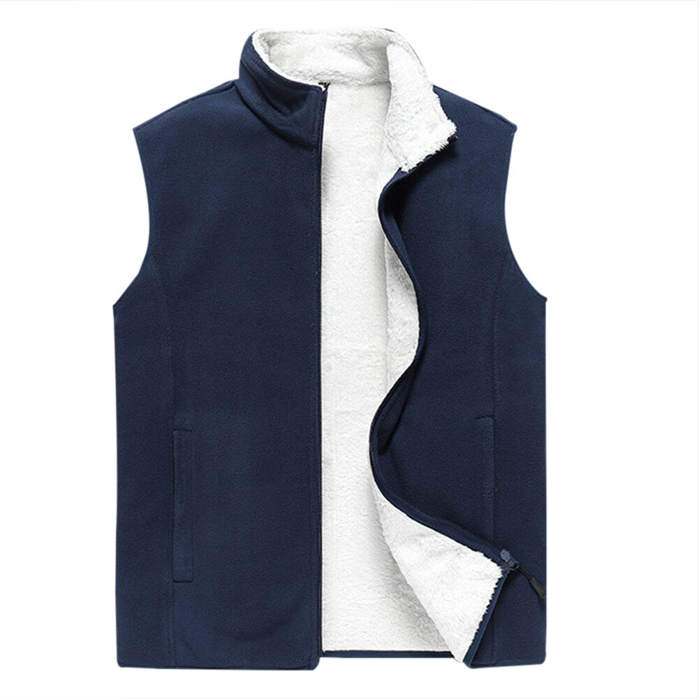 Youthup Mens Velvet Fleece Lined Full Zip Soft Padded Vest