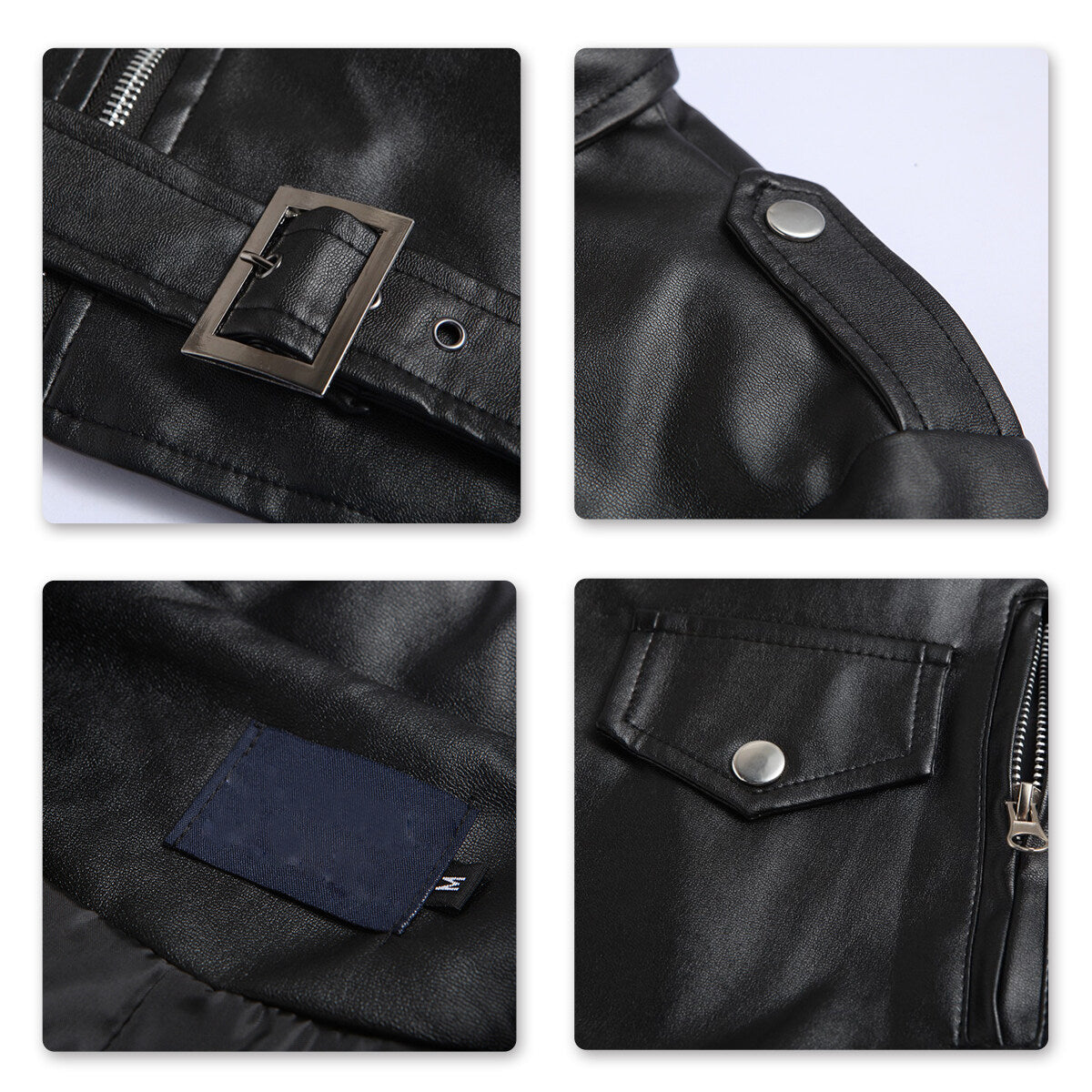 Youthup Mens Slim Fit Motorcycle Leather Party Jacket