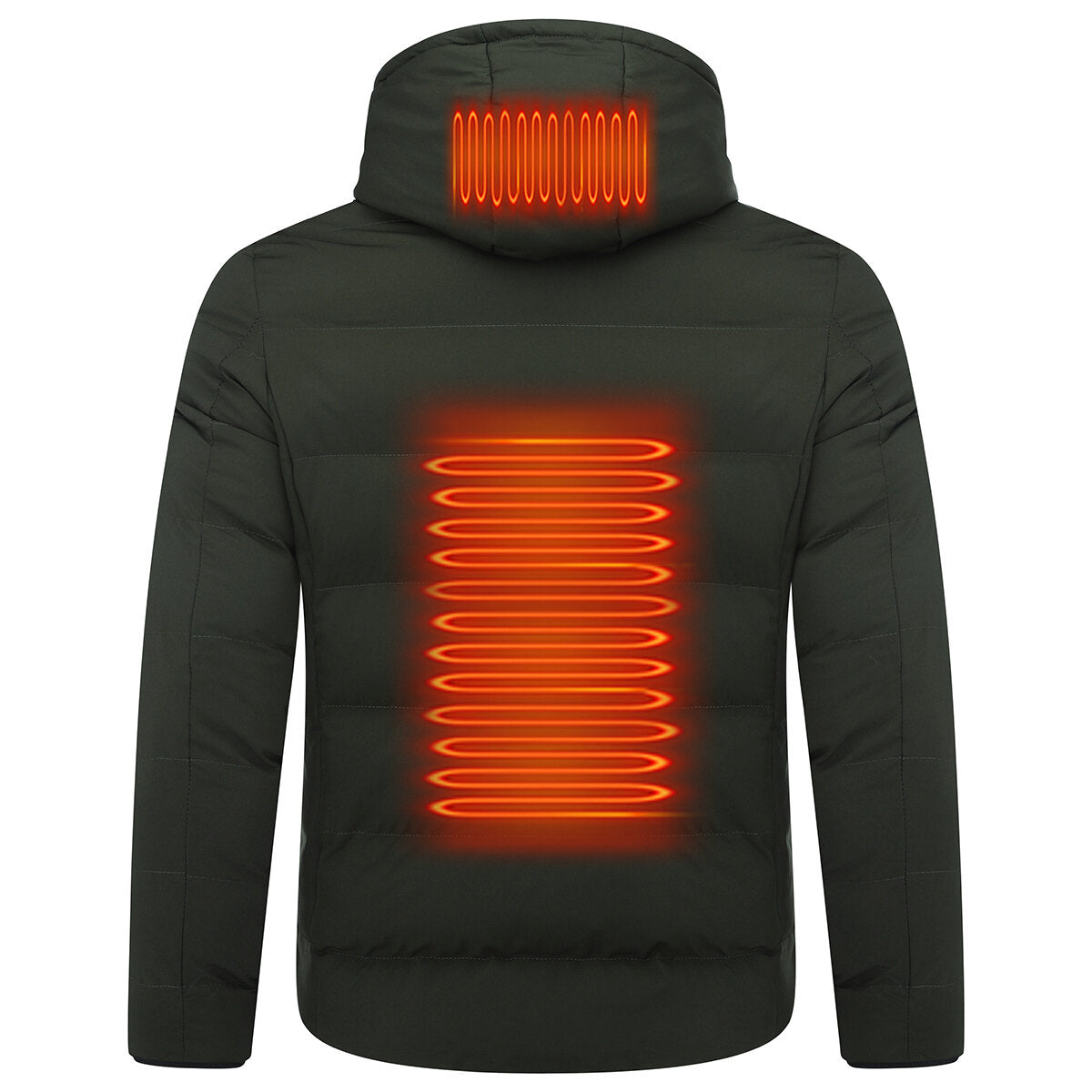 YFFUSHI Mens Heated Down-Padded Coat Puffer Jacket