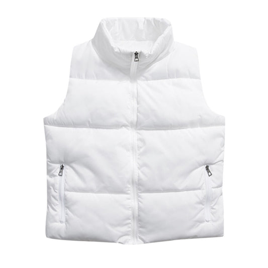 YOUTHUP Mens Classic Solid Color Stand Collar Ziper Down Vest