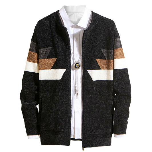 Youthup Unisex Loose Oversized Knit Zip Sweater Jacket