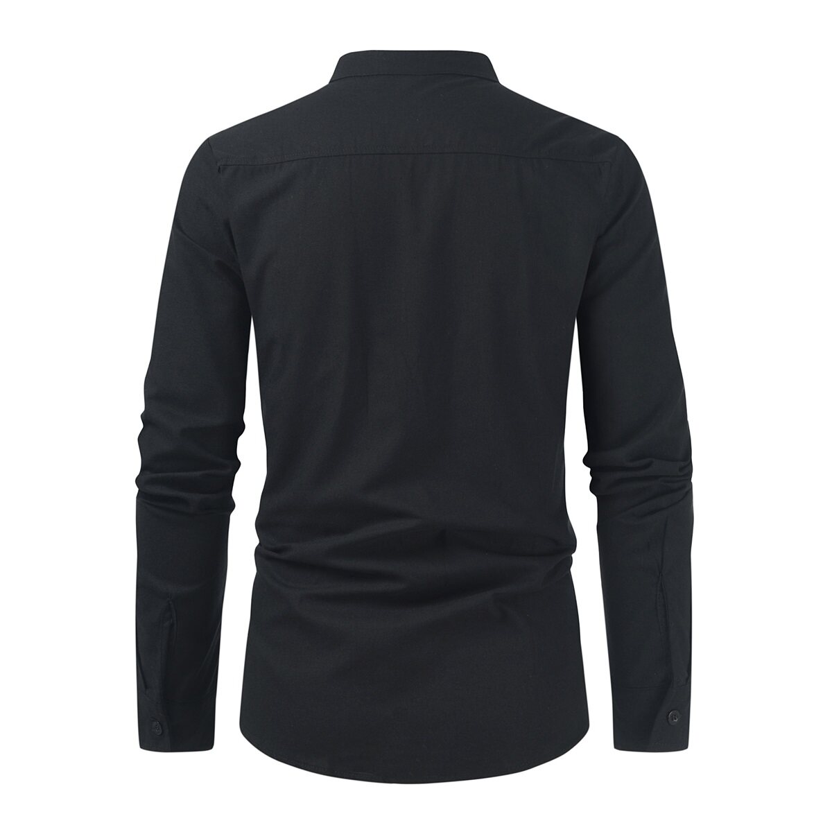 Youthup Mens Stand Collar Button Down Formal Shirt