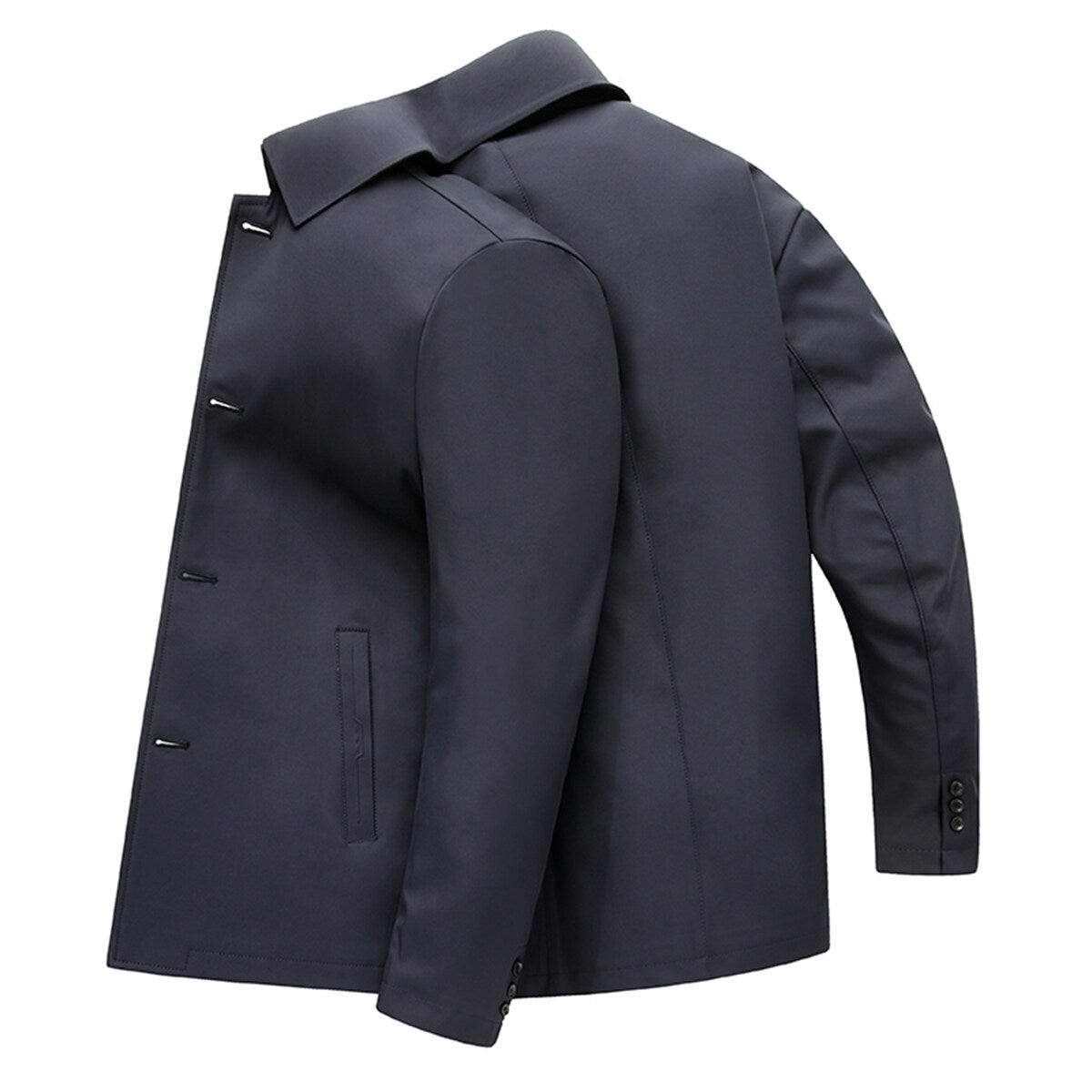 Youthup Mens Slim Fit Lapel Trench Coat Dust Coat
