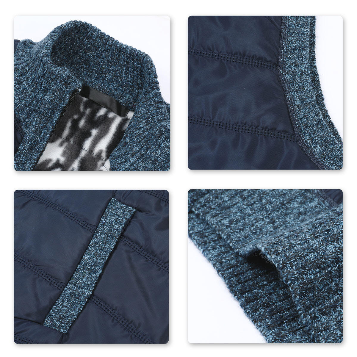 Youthup Mens Outdoor Sleeveless Jacket Fleece Leopard Lined Puffer Vest