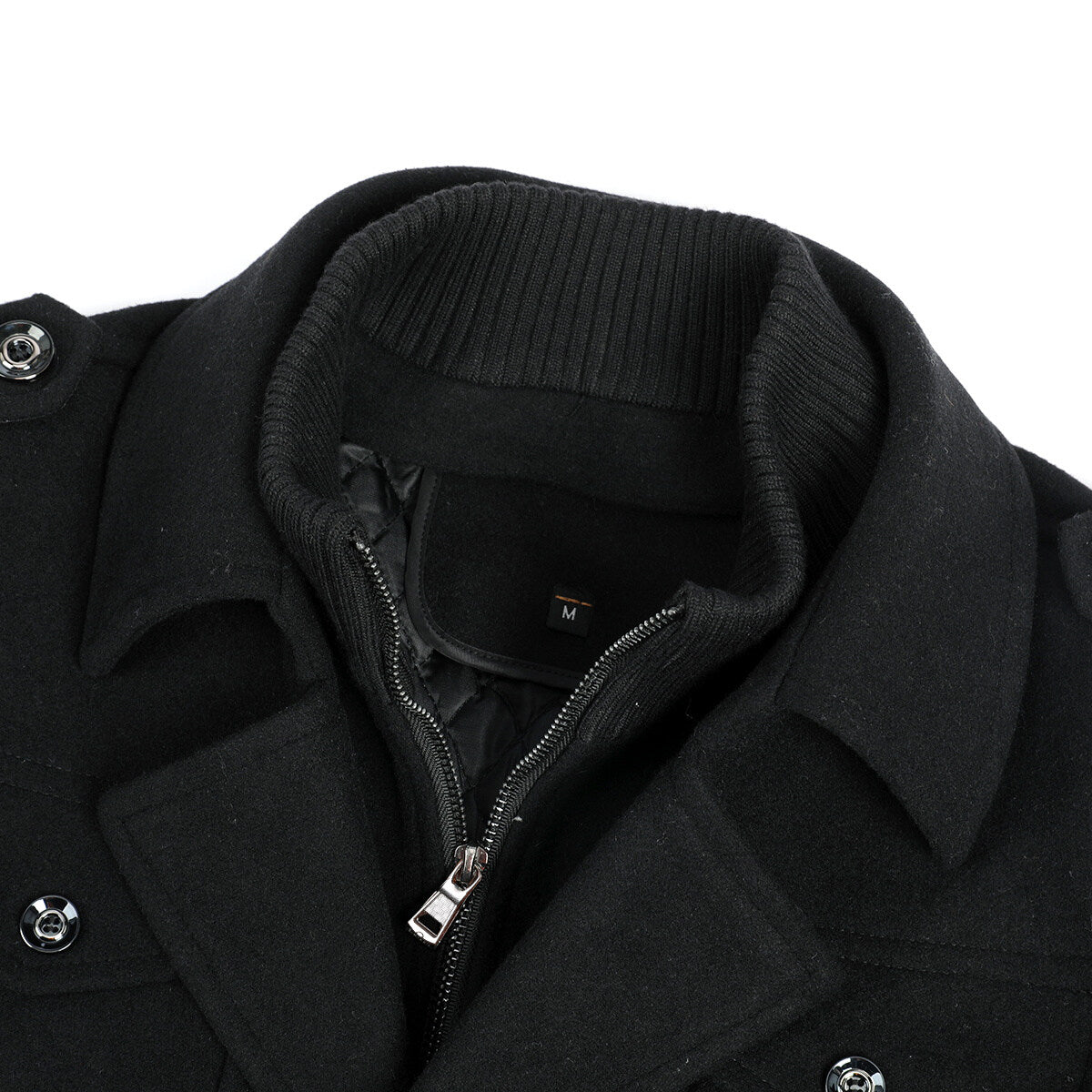 Youthup Mens Military Wool Coats Thin Fit Winter Trench Peacoat