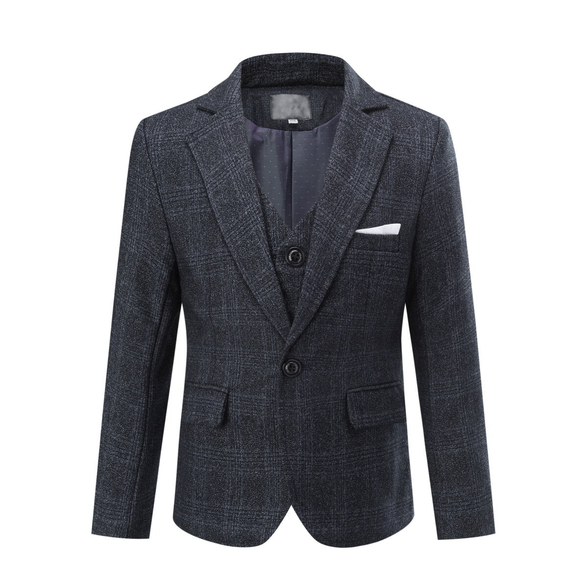 YOUTHUP Boys Suit 4Pcs Formal Evening Wedding (Blazer+Vest+Pants+Tie)