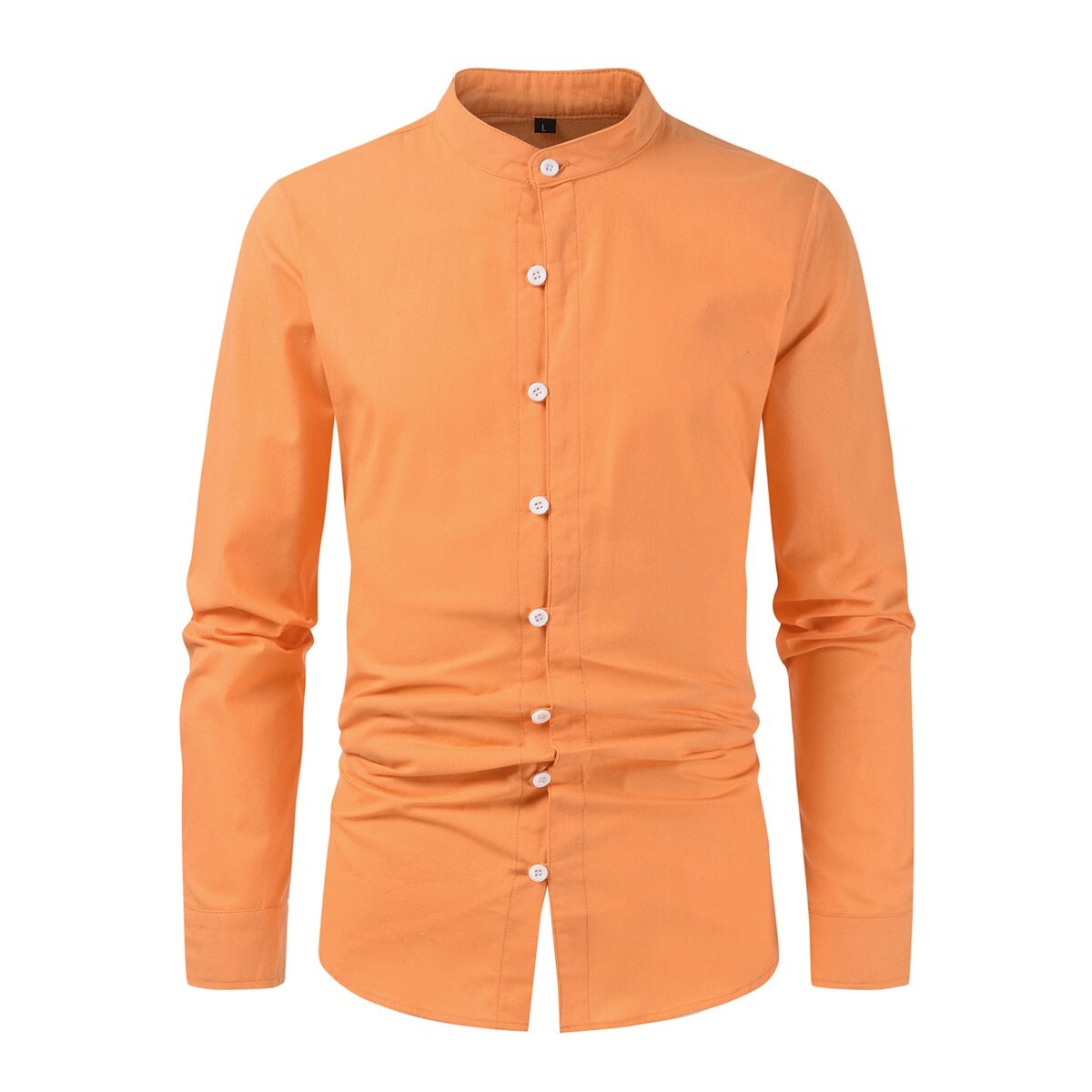 Youthup Mens Stand Collar Button Down Formal Shirt