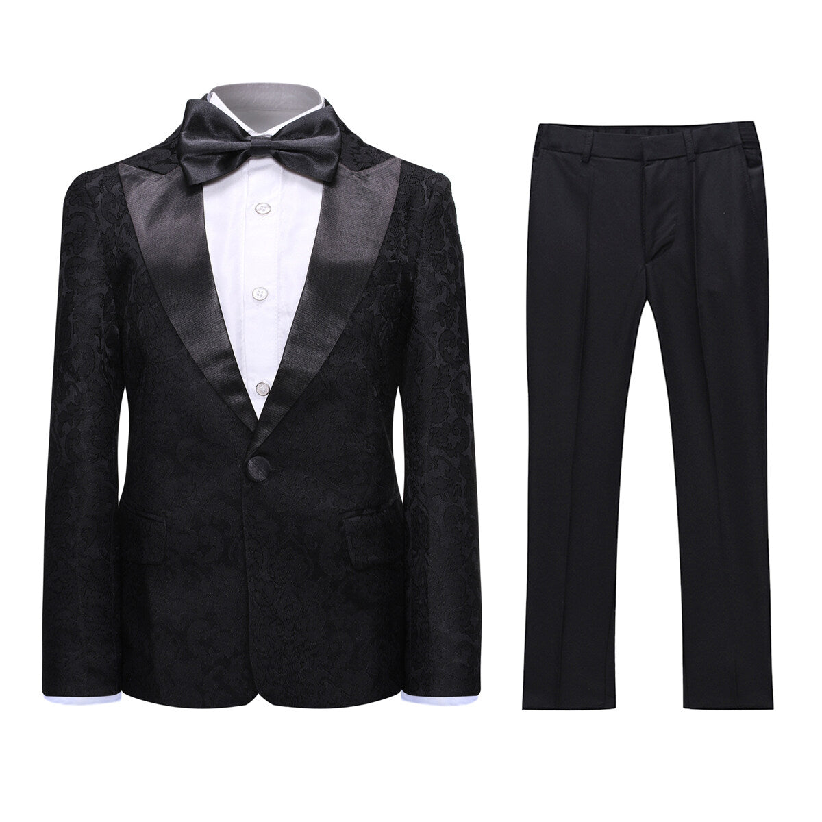 Youthup Boys Suit Jacquard 2-Piece Evening Wedding Blazer and Pants