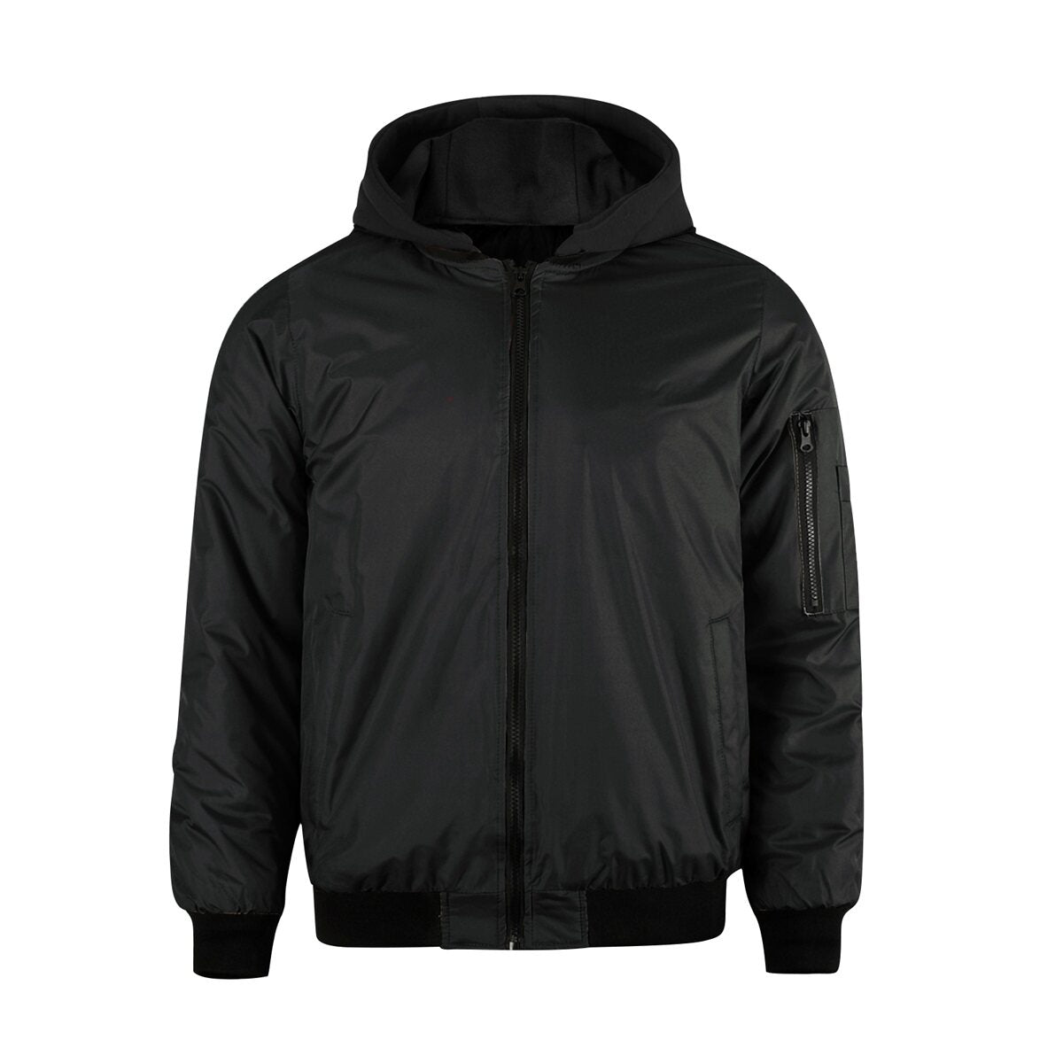 YOUTHUP Mens Casual Hooded Jacket Solid Color Lightweight Fit Coat