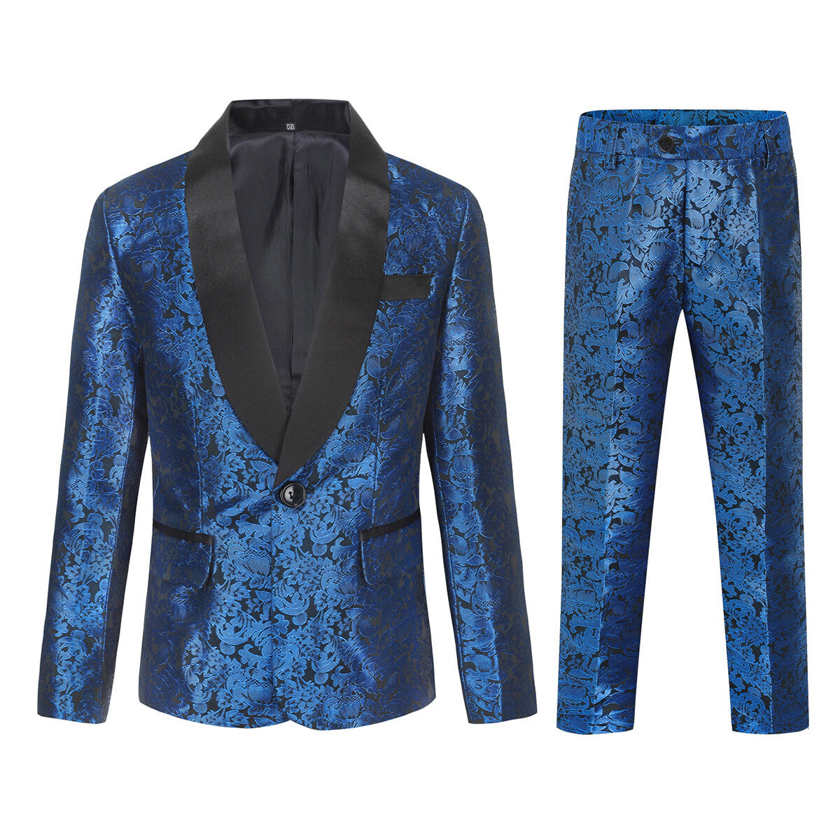 Youthup Boys Teen Suit 2Pcs Embroidery Printing Dress Formal Wedding Blazer and Pants