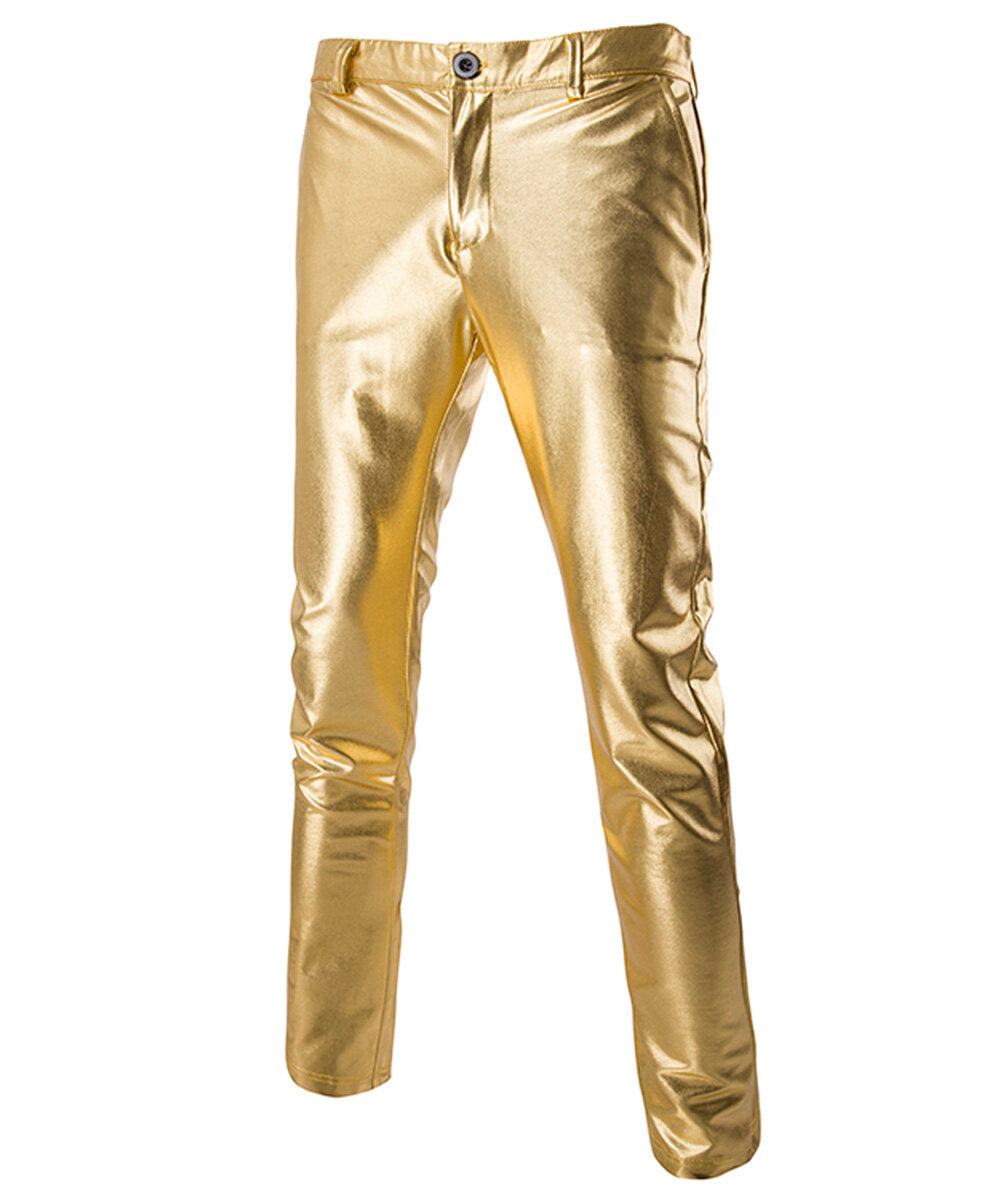 Youthup Mens Shiny Slim Fit Party Pants