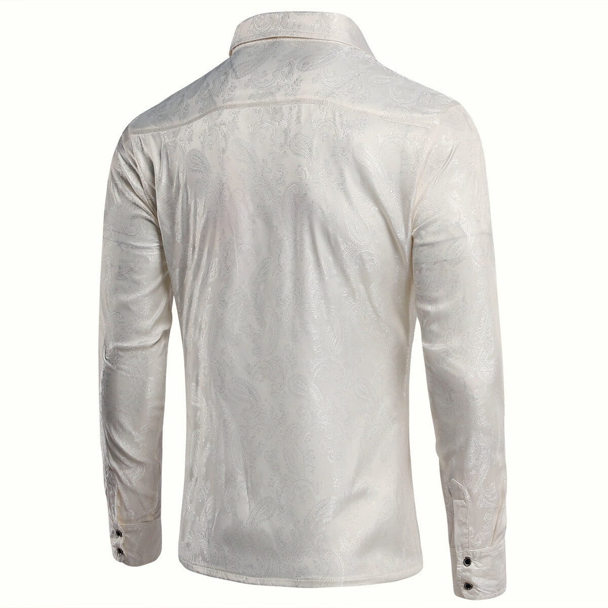 Youthup Mens Paisley Pattern Fitted Shirt