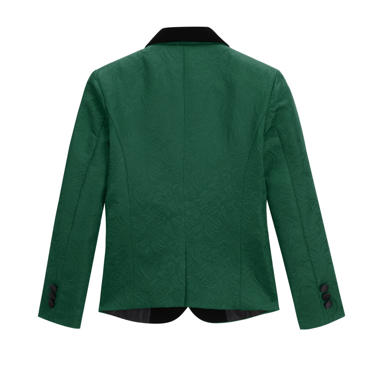 YOUTHUP Boys Three-piece Suit Velvet Paisley Embroidered Blazer and Vest and Pants