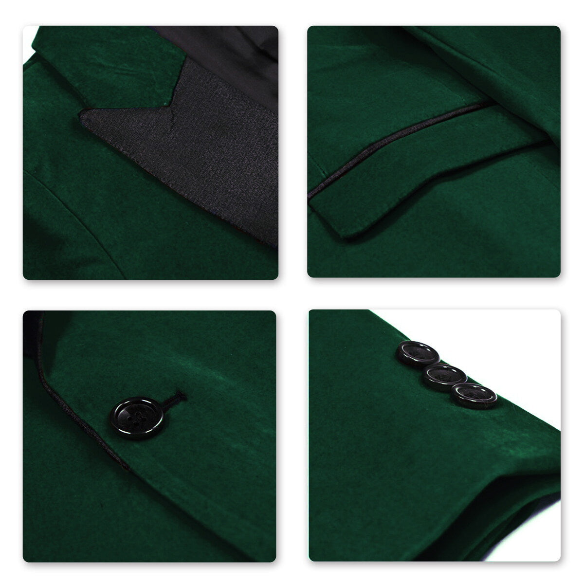 Youthup Boys 2Pce Dress Suit Velvet Slim Fit Blazer and Pants